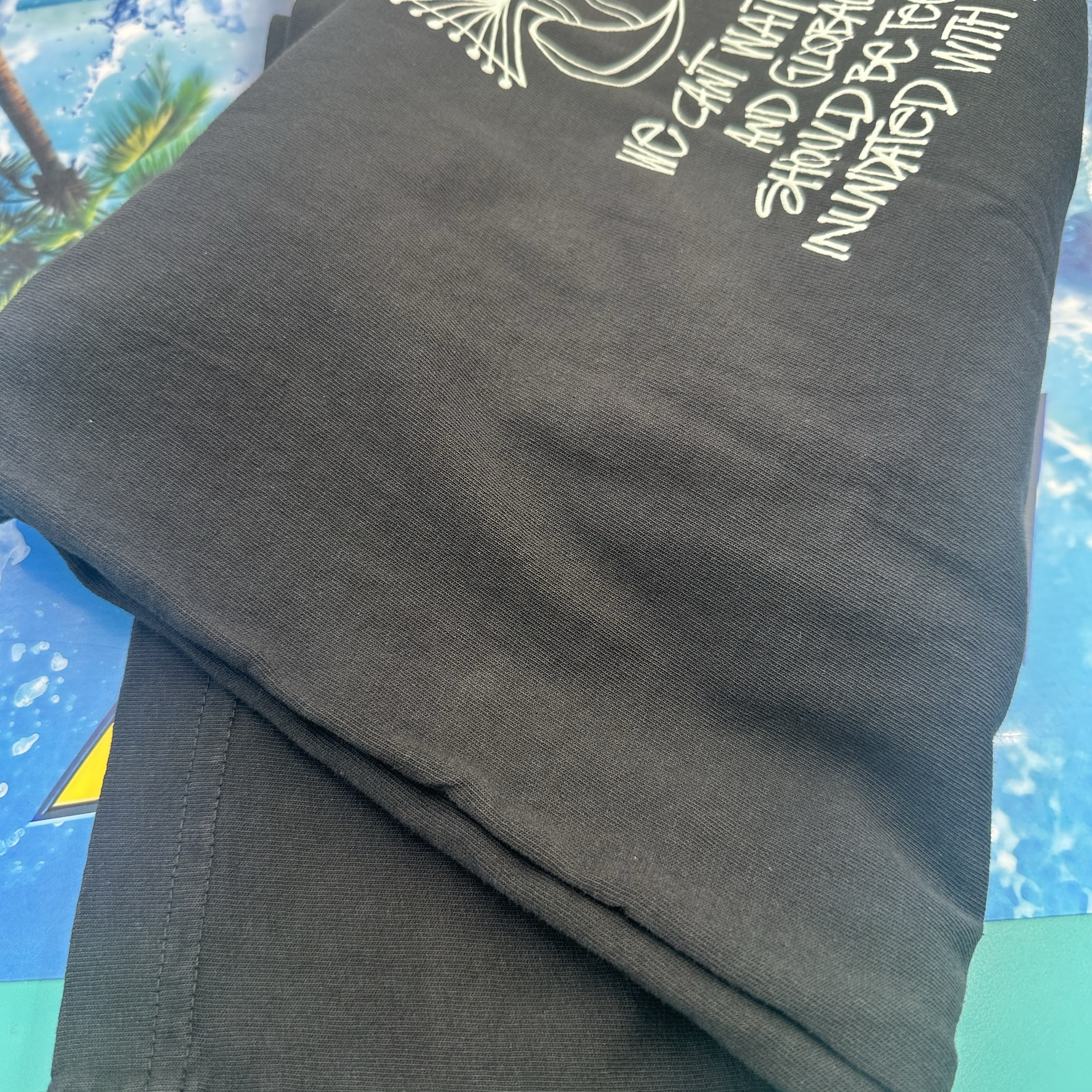 Stussy x Heal The Bay Ocean Pigment Dyed T-Shirt Black 착용 스타일 - 3