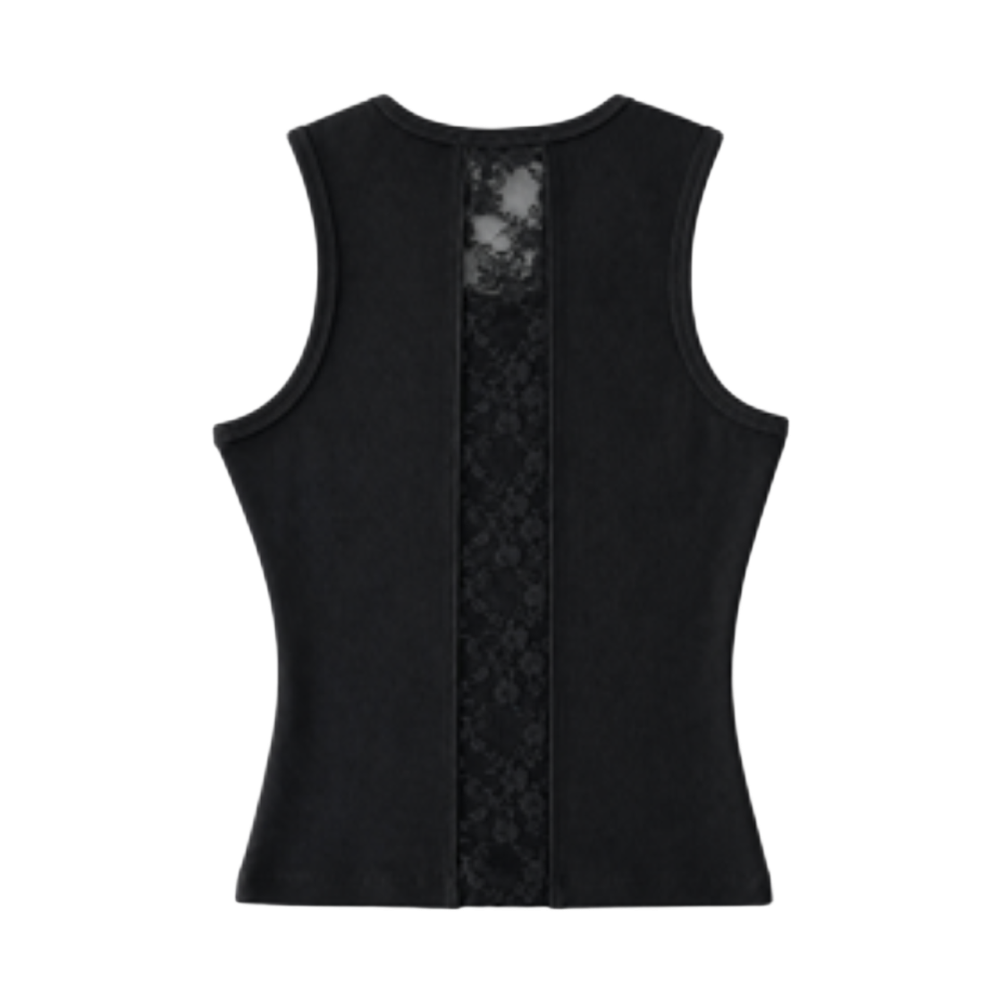 이유씨티 백 레이스 슬리브리스 탑 - 블랙(EUCT Back Lace Sleeveless Top - BLACK) - 2