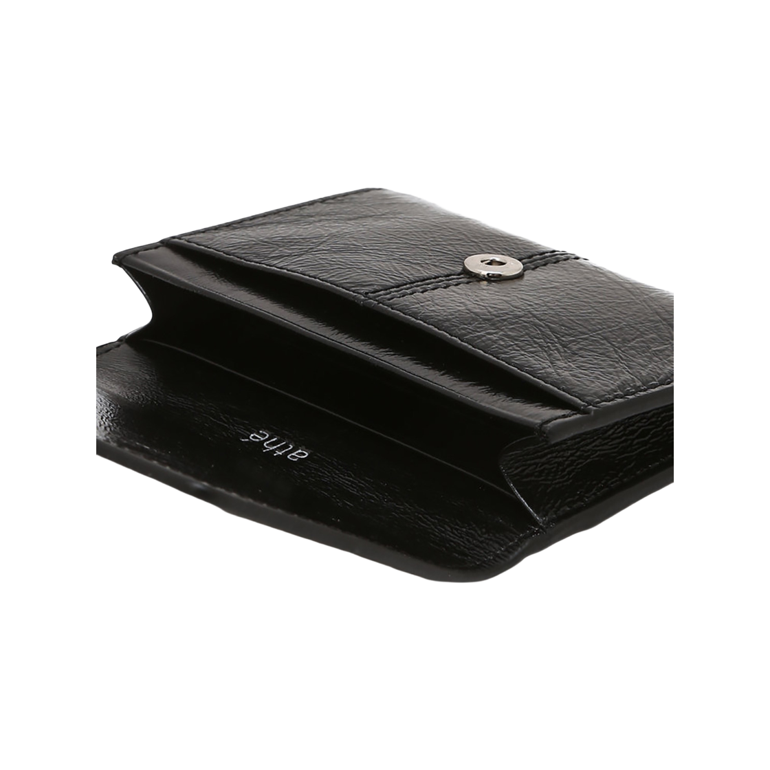 아떼 바네사브루노 액세사리 링클 스몰로고 명함지갑 AAHO6F817BK 블랙(Athe Vanessabruno Acc Wrinkel Small Logo Business Card Holder Black) - 4