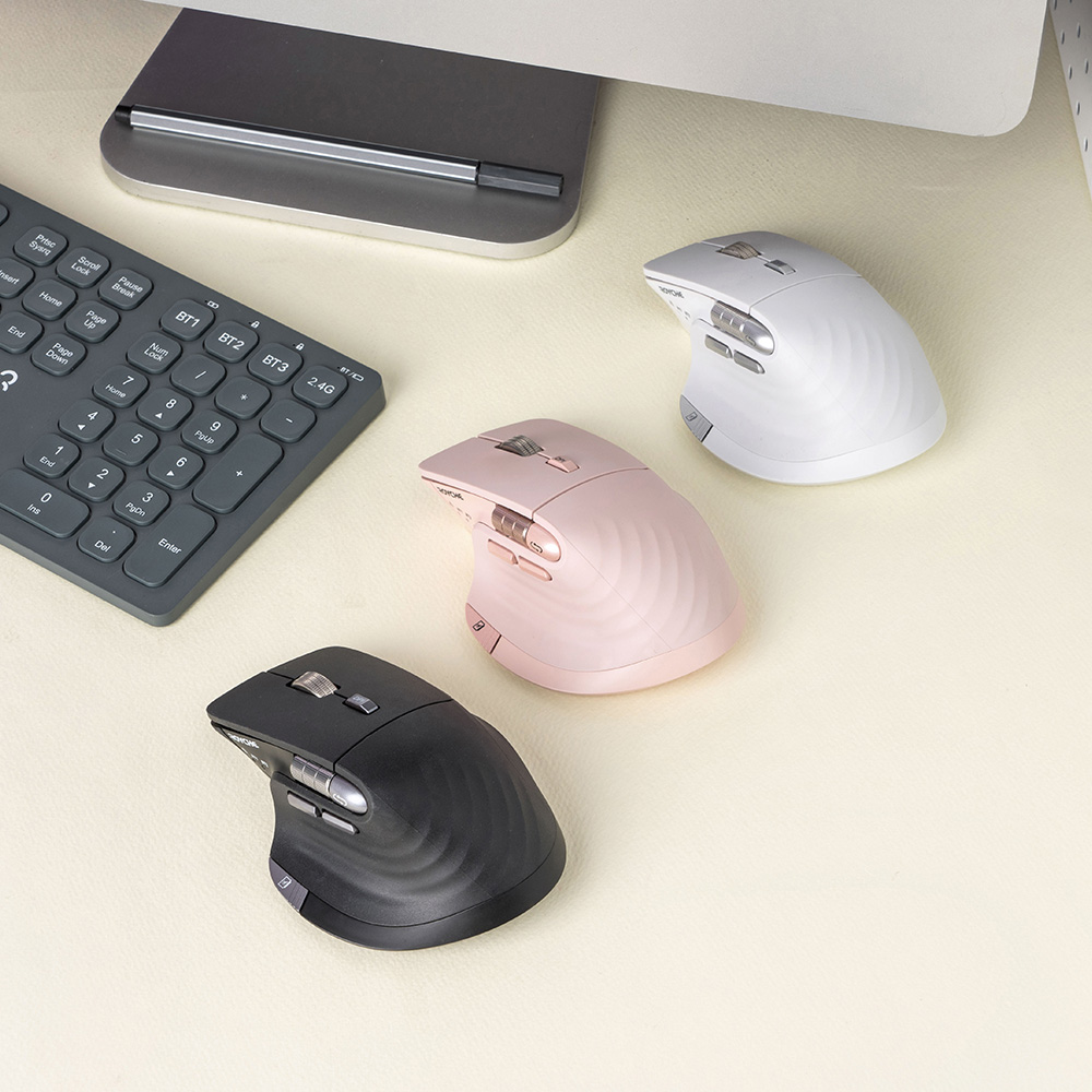 로이체 프리미엄 오피스 마스터 스마트 스크롤 멀티페어링 충전식 블루투스 무선 마우스(Royche Premium Office Master Smart Scroll Multi-Pairing Rechargeable Bluetooth Wireless Mouse) - 6