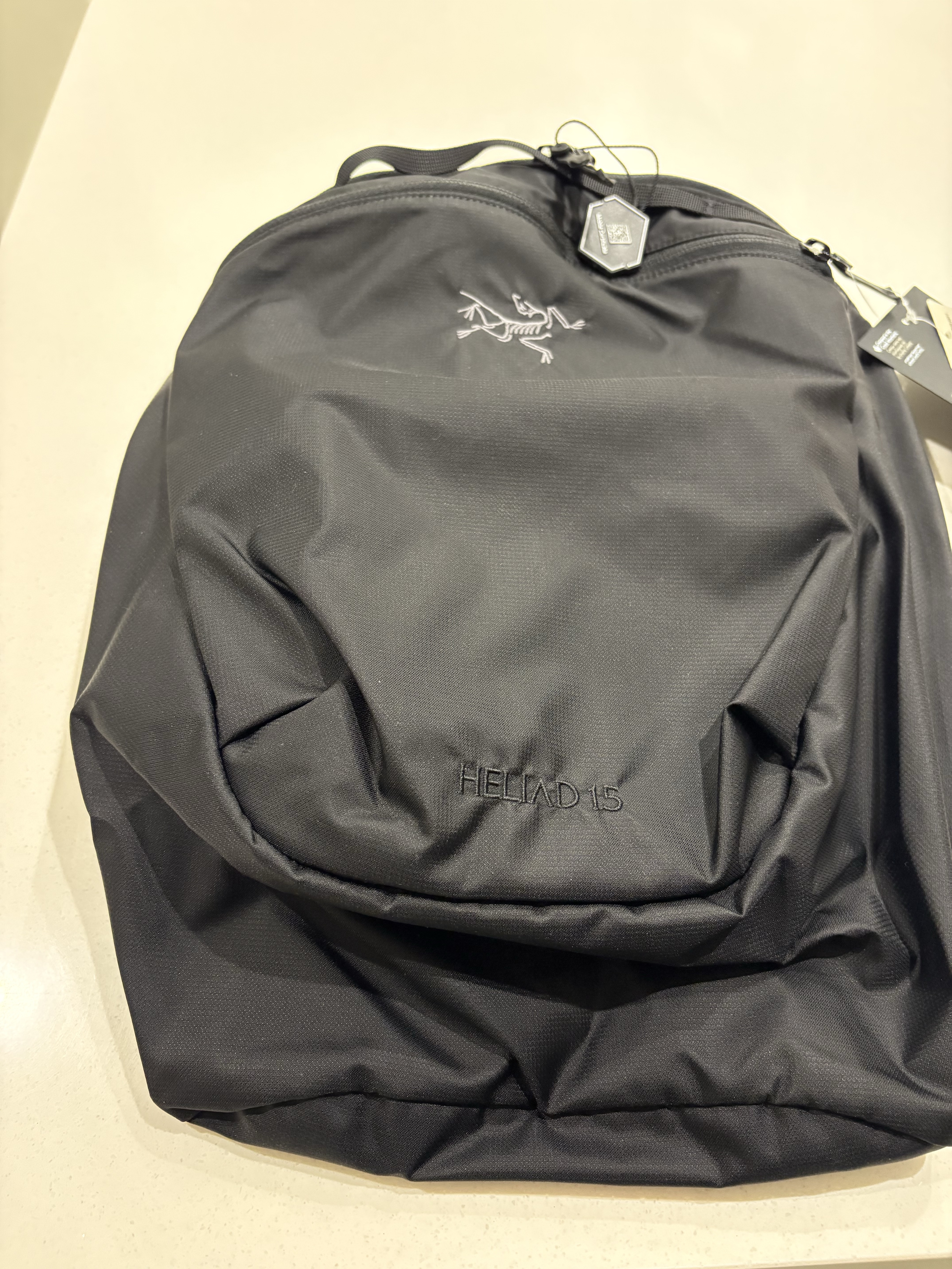 Arc'teryx Heliad 15 Backpack Black 착용 스타일