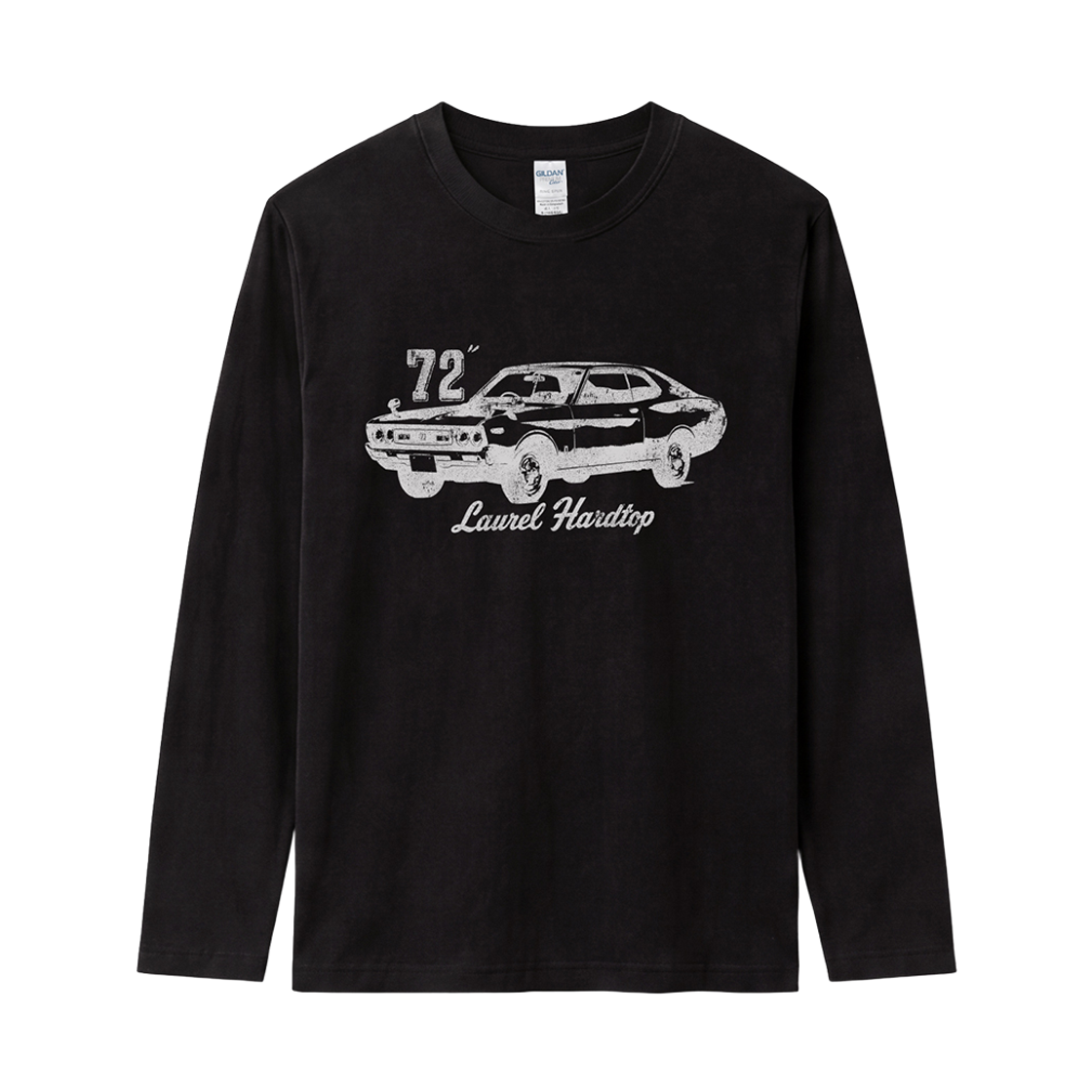 76400_Black Gildan X Vintage Collection 72 CAR Long Sleeve T-Shirt Black