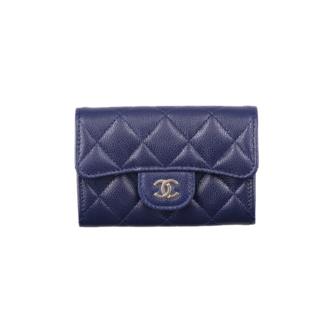 ITNOFBGSB9VH Chanel AP0214 Classic Card Holder in Grained Calfskin & Navy Blue
