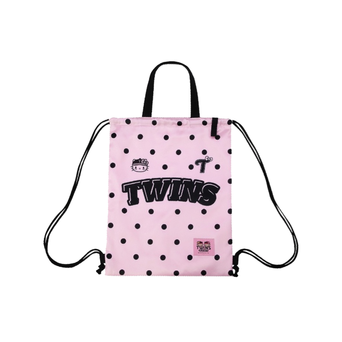 - LG Twins x Tanning Hello Kitty Dot Gymsack Pink Black
