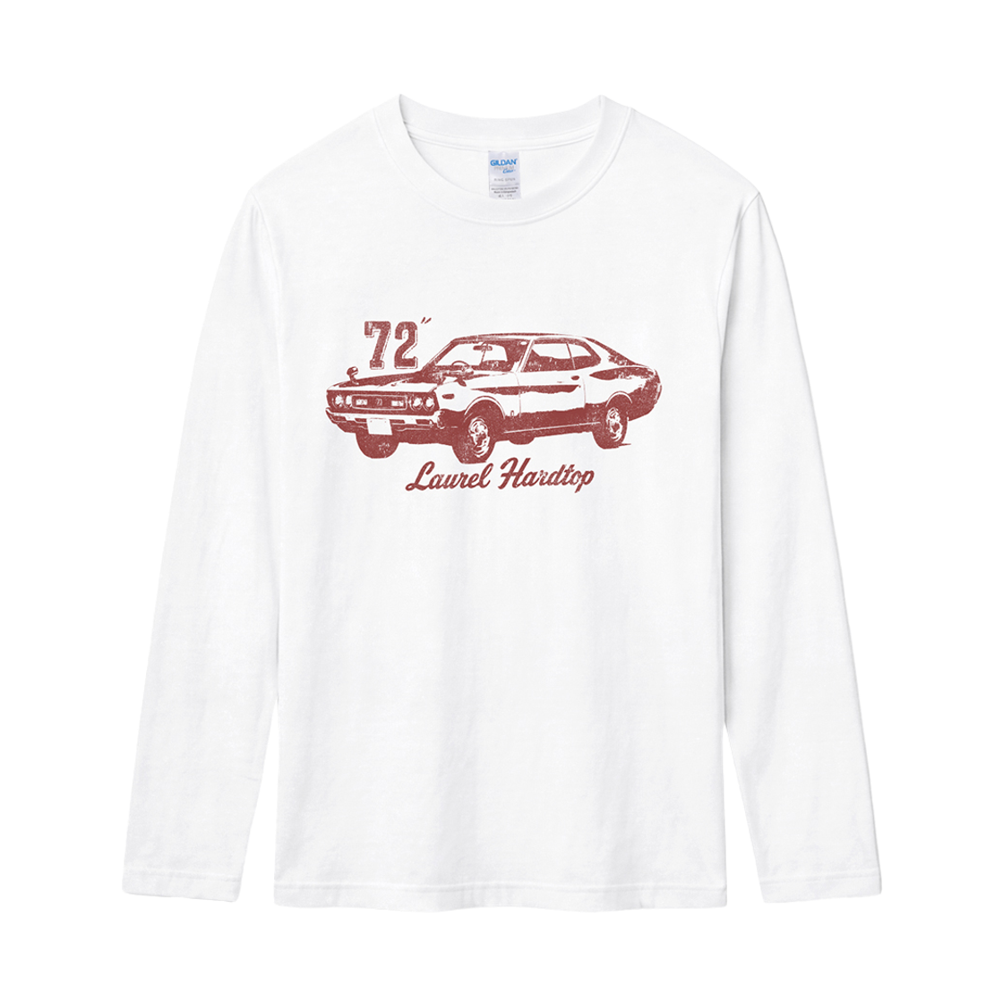 76400_White Gildan X Vintage Collection 72 CAR Long Sleeve T-Shirt White