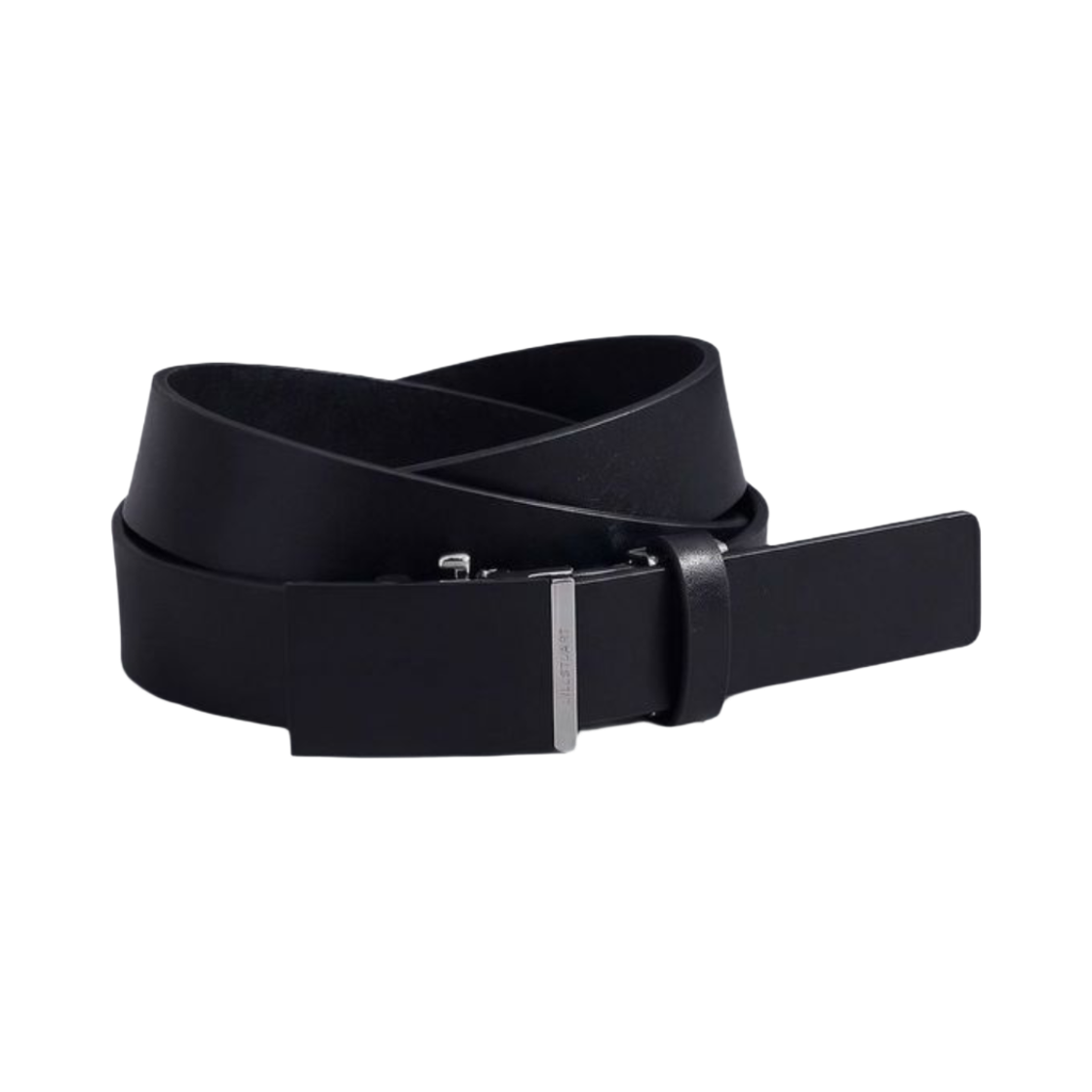 JUBE6F263BK Jillstuart Men's Acc Black Buckle Detail Automatic Cow Leather Belt