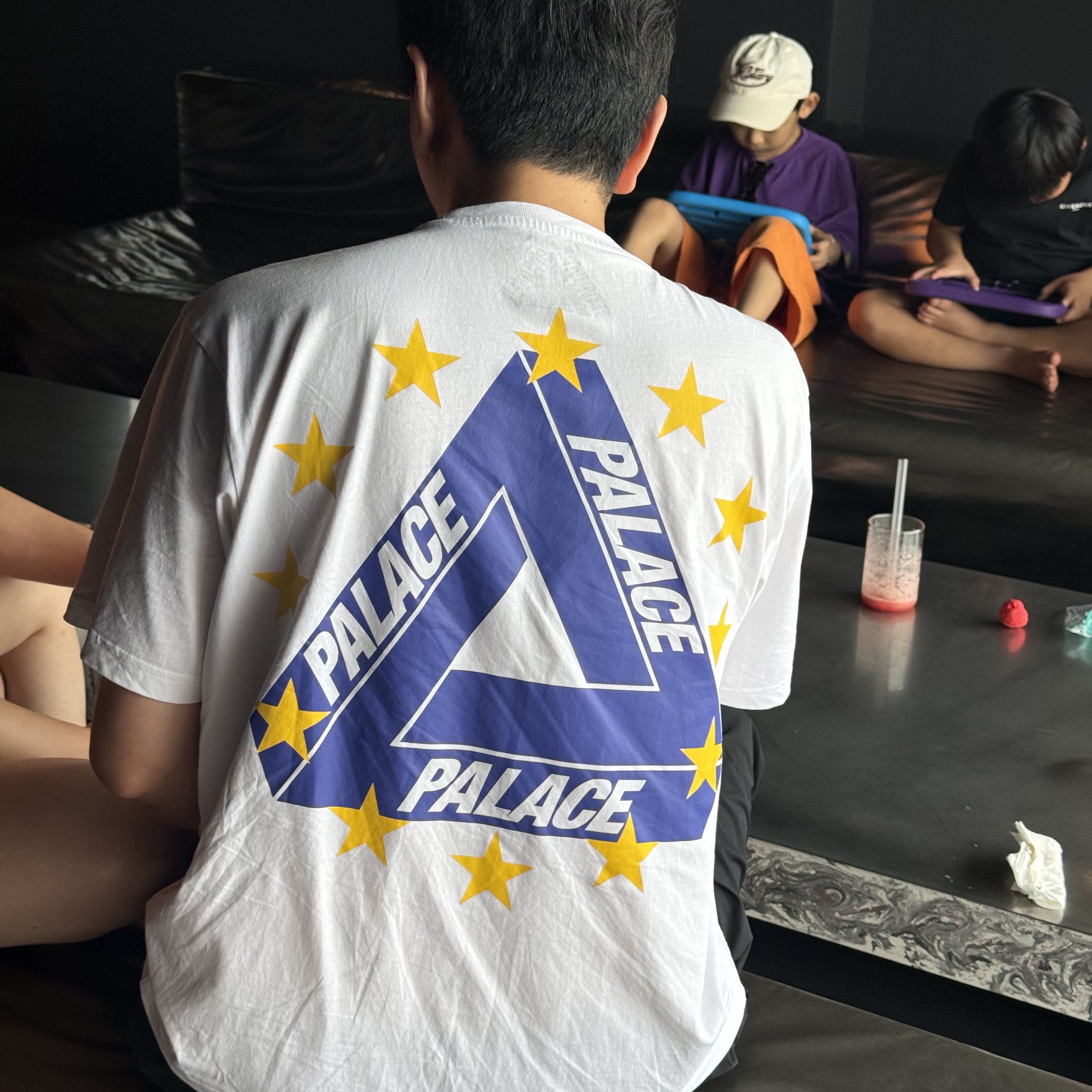 Palace EU Tri T-Shirt White - 25FW 착용 스타일 - 2