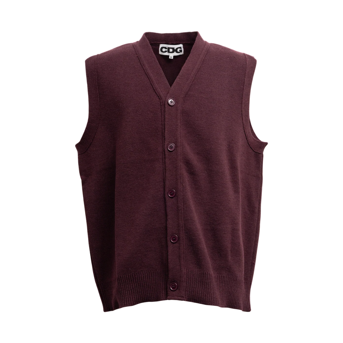 CDG 오버사이즈 가디건 베스트 마룬(CDG Oversized Cardigan Vest Maroon)