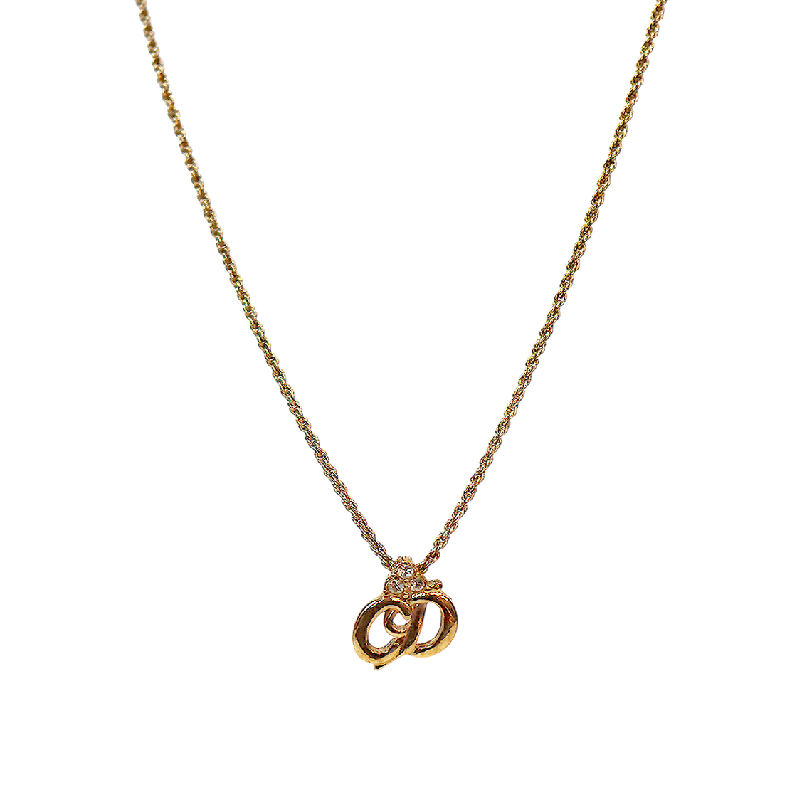 ITBORFWS96BM Dior Cubic CD Gold Necklace A-B58369