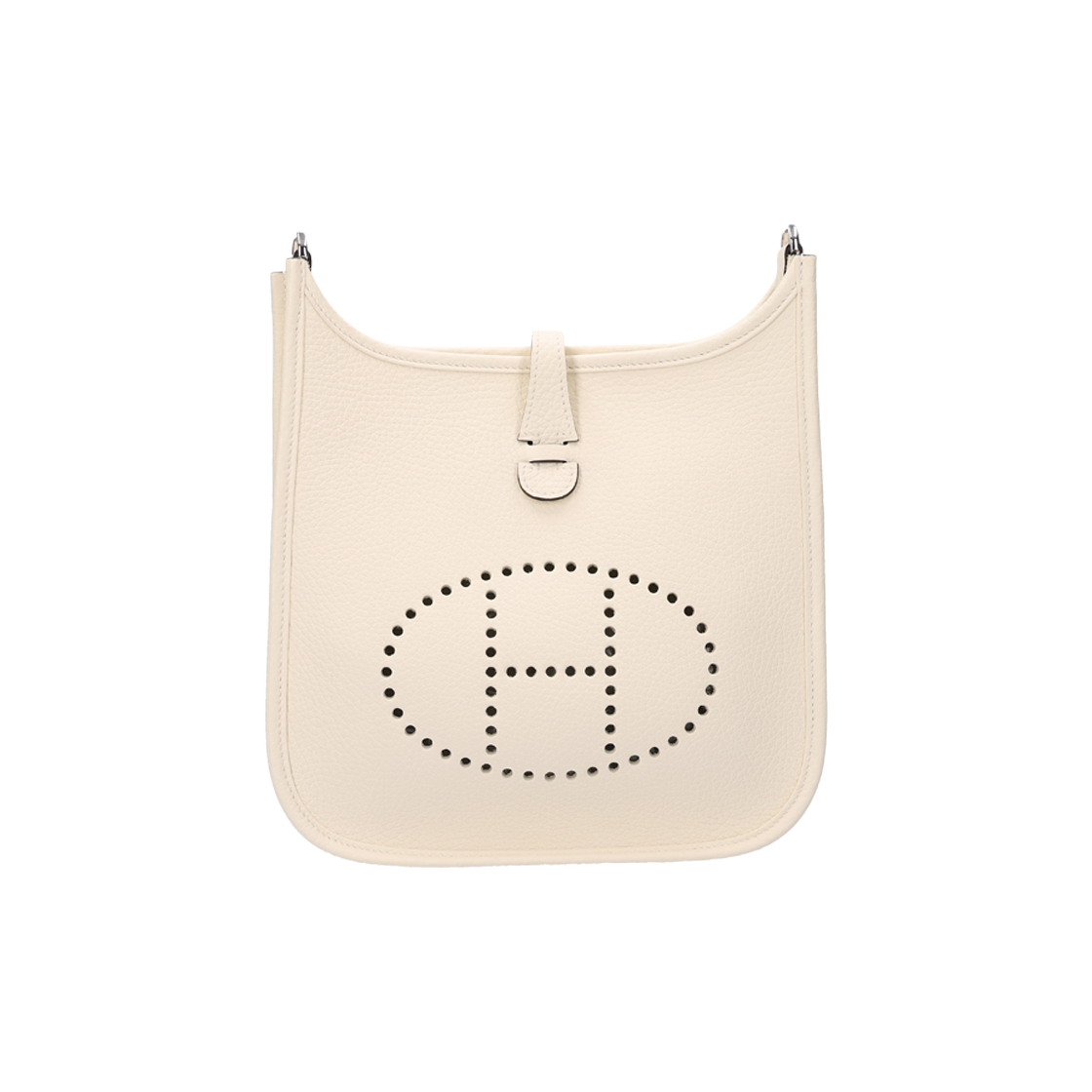 ITWLTH6QN77F Hermes Evelyne 23 III Clemence Leather Bag in Cream