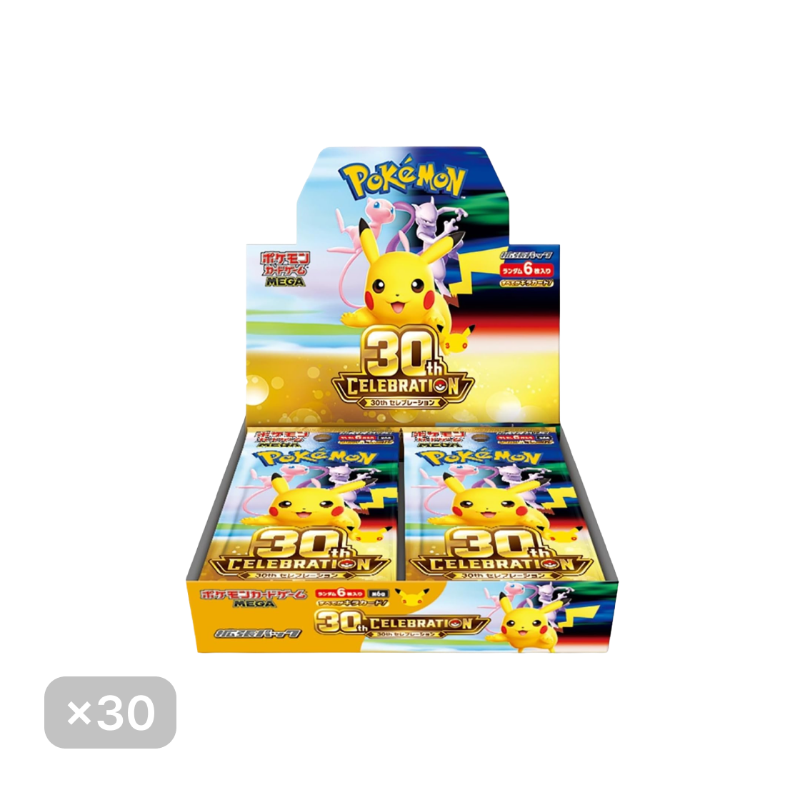 - Pokemon TCG Mega Expansion 30th Celebration Pack 30 Box (Pack of 600/Japanese Ver.)