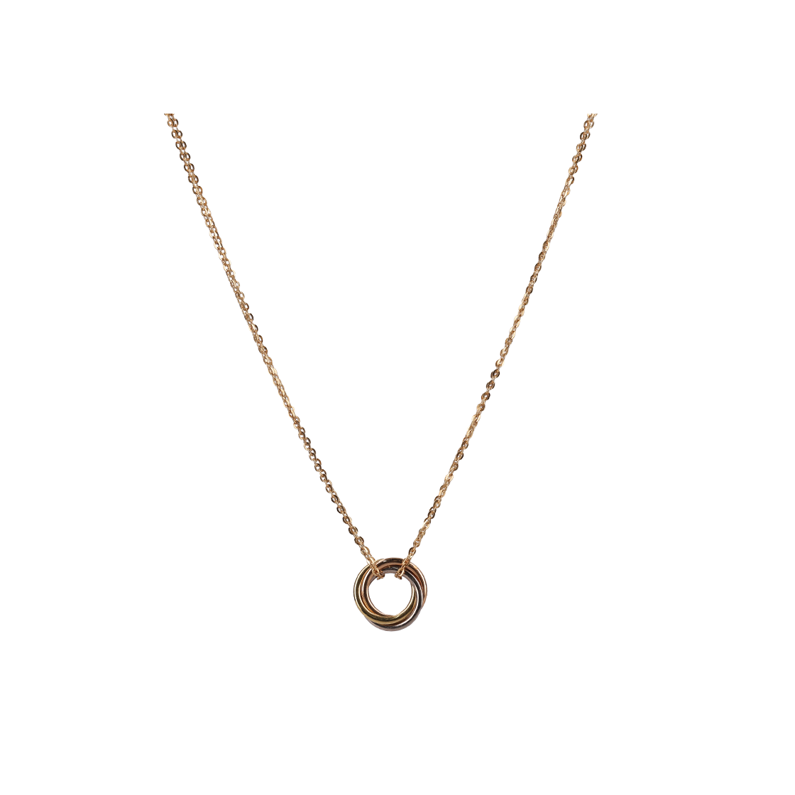ITCQMB5M8H9N Cartier Trinity Mini Necklace in 18K White & Rose & Yellow Gold