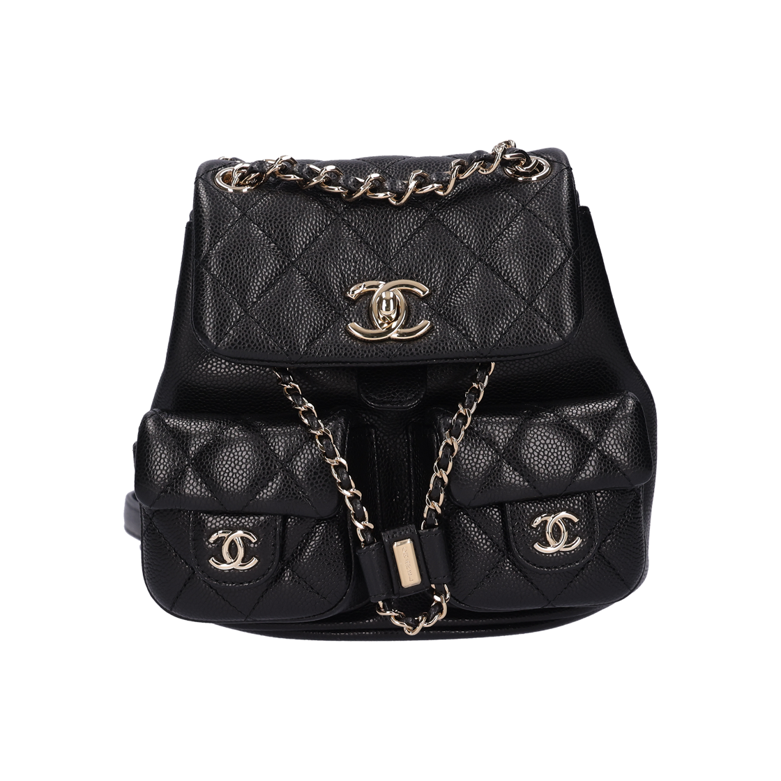 ITE4VNND4C8N Chanel AS3787 Duma Small Leather Backpack in Black