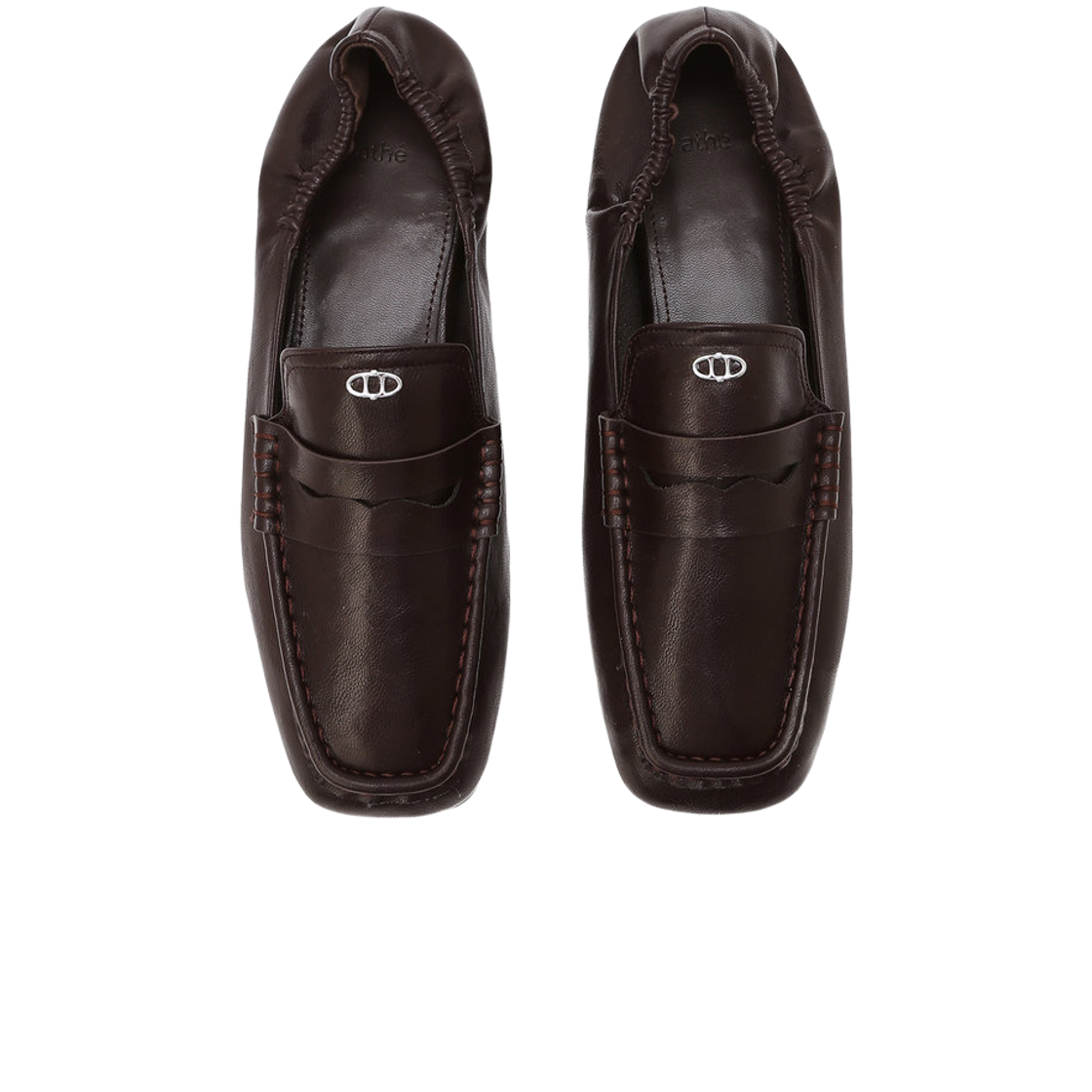 아떼 바네사브루노 액세사리 더블에이 셔링 로퍼 AASO6F302W2 브라운(Athe Vanessabruno Acc Double A Shirring Loafers Normal Brown) - 5