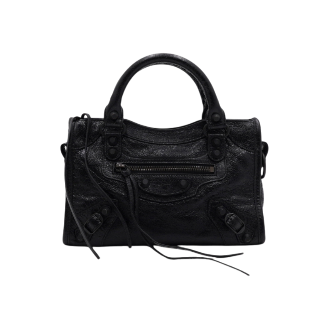 IT635MWV4WH2 Balenciaga Le City Mini Tote Bag Black