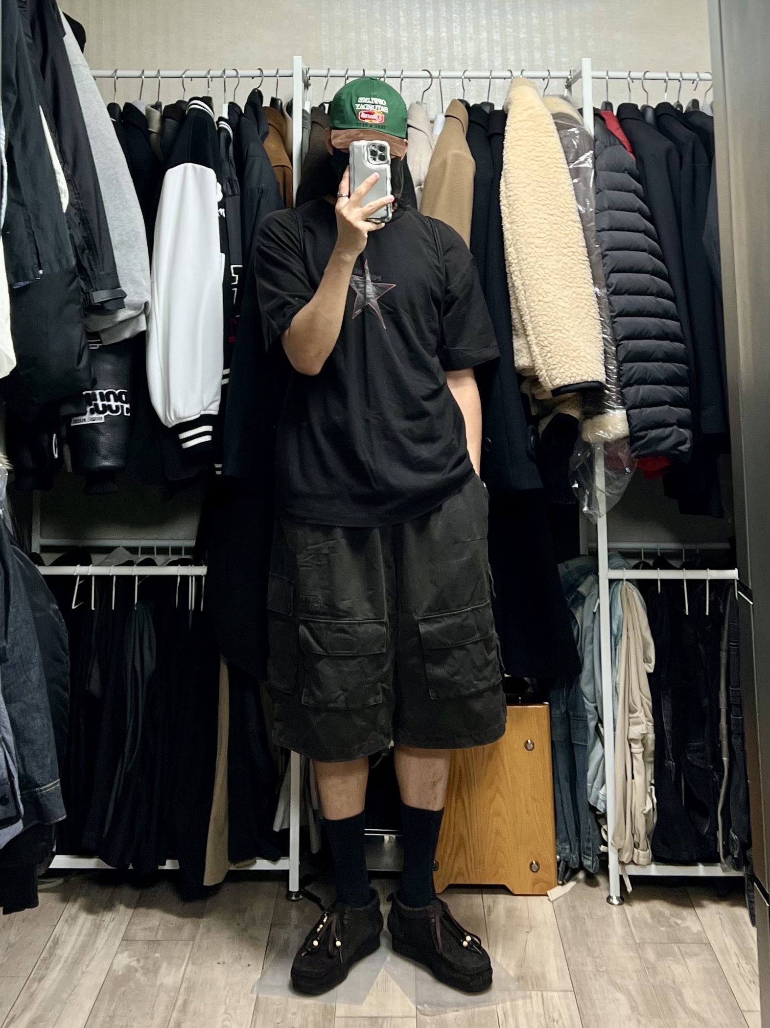 [프리오더] Polyteru Wallabee Shoes Star Dark brown 착용 스타일