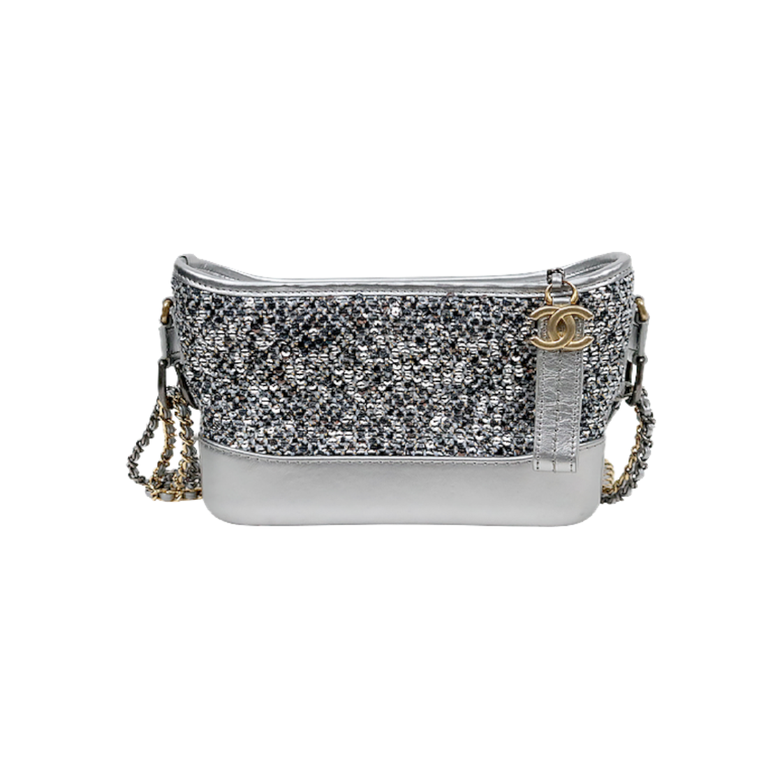 ITBHMBW56R6M Chanel Silver Small Sequin Gabrielle Hobo Bag A-A61494