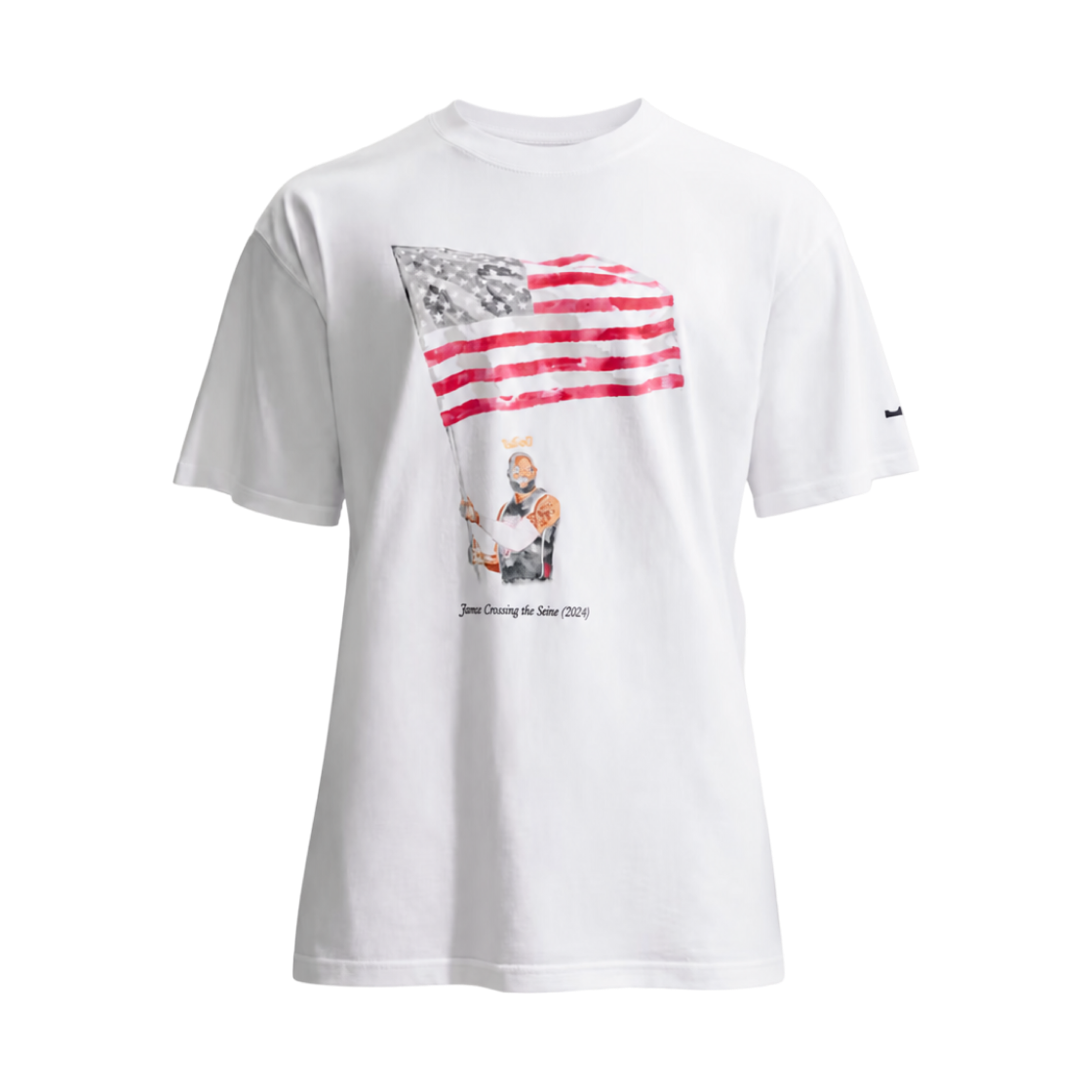 IH8582-100 Nike LeBron Old Glory Basketball T-Shirt White - Asia