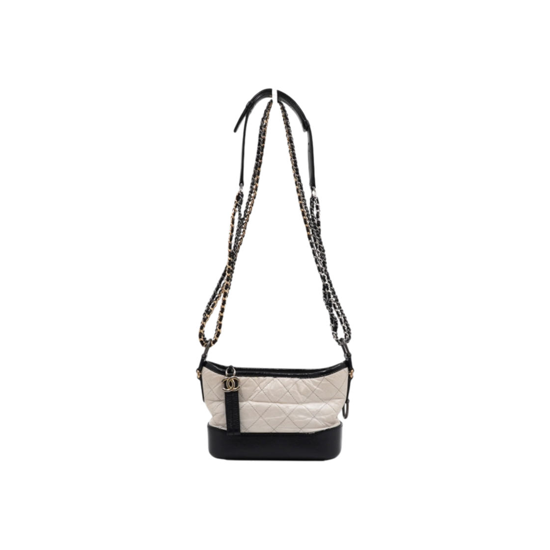 IT9ERR3IWSDT Chanel A91810 White Black Gabrielle Hobo Small Chain Shoulder Bag