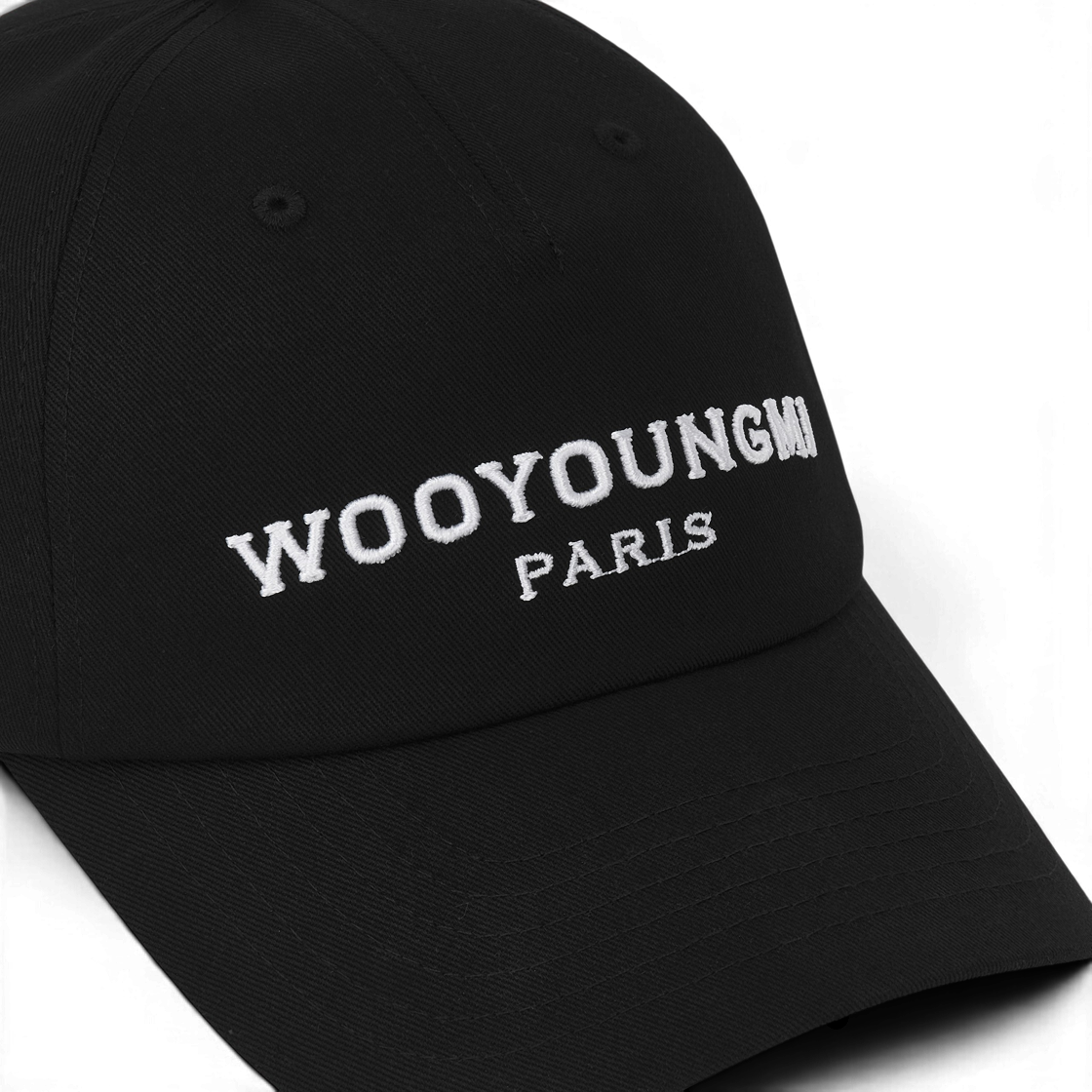 우영미 자수 볼캡 블랙 - 26FW(Wooyoungmi Embroidered Ball Cap Black - 26FW) - 4