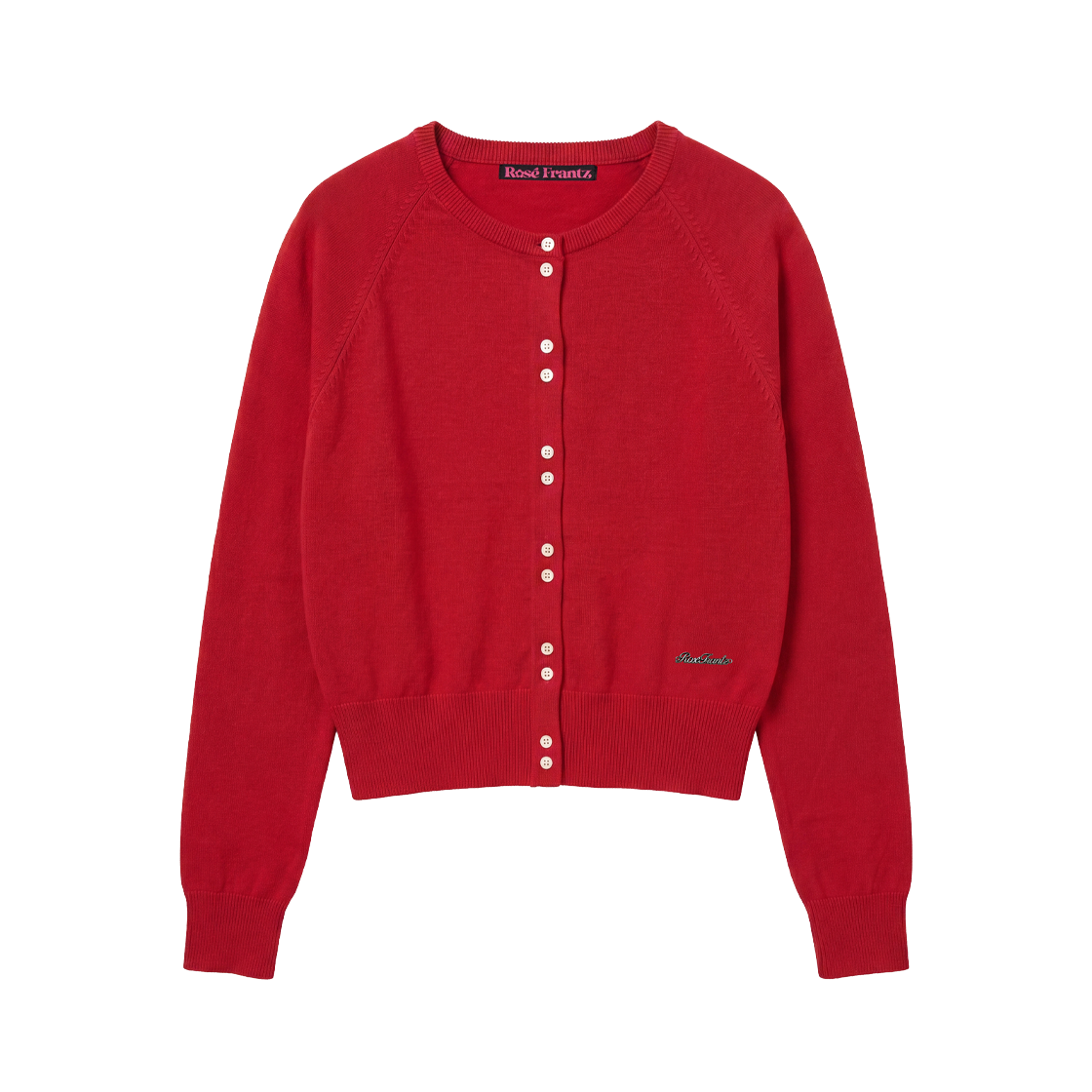 RS26FCD103RRD Rosefrantz Double Button Cardigan [Rose Red]