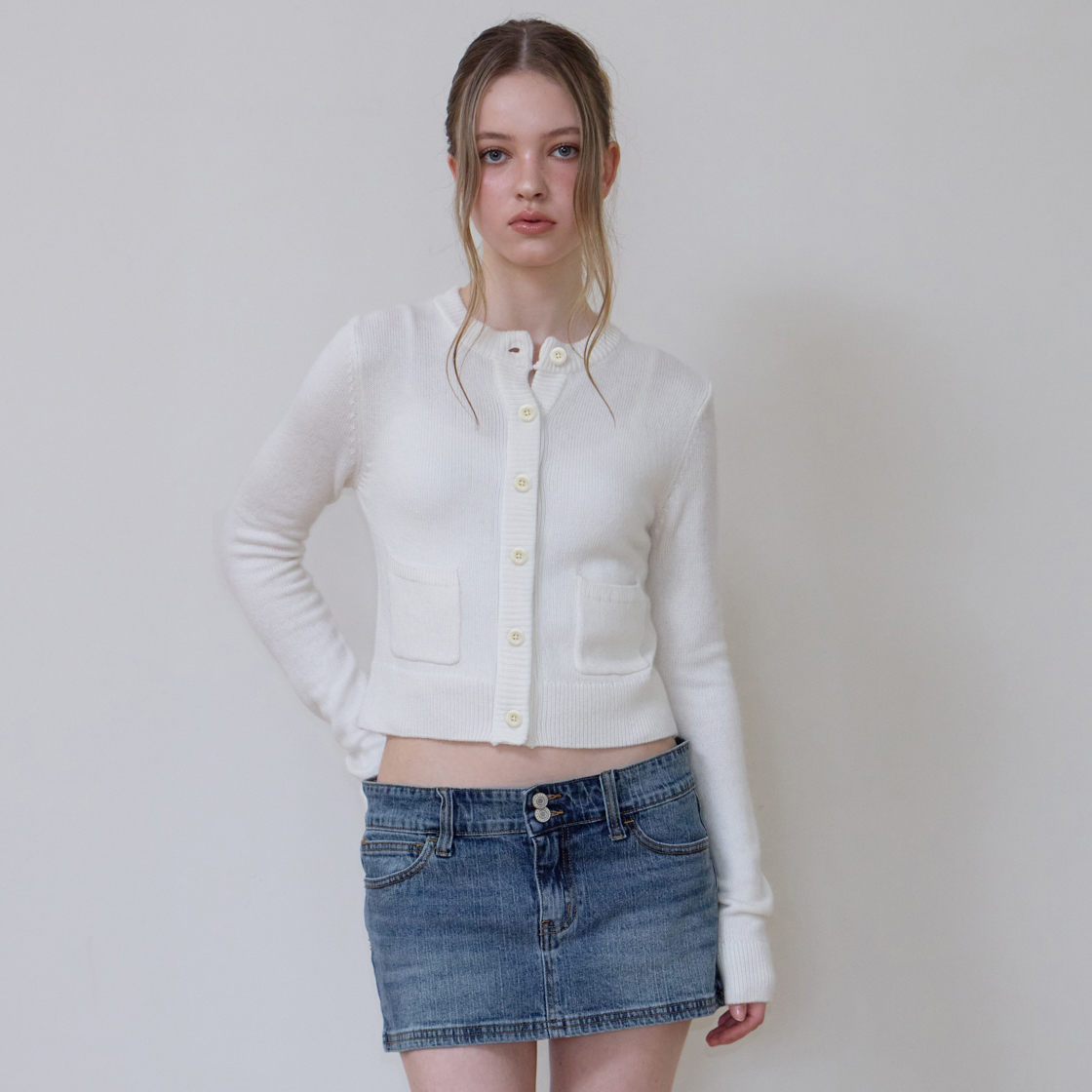 로제프란츠 더블 포켓 가디건 [아이보리](Rosefrantz Double Pocket Cardigan [Ivory]) - 2