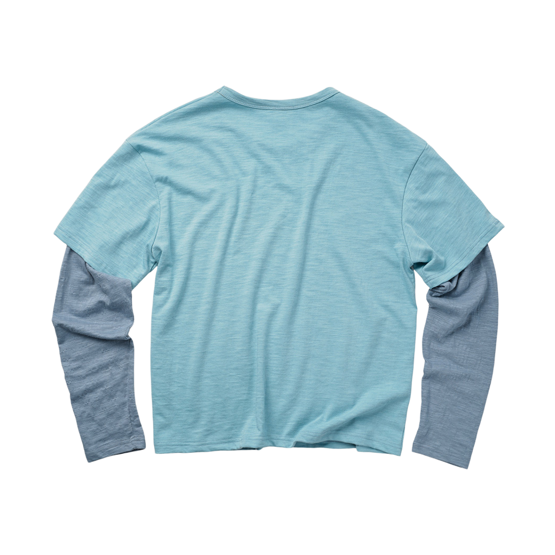 노디 인시그니아 레이어드 슬럽 롱슬리브 세이지 그린(NODI Insignia layered Slub Long sleeve sage green) - 2