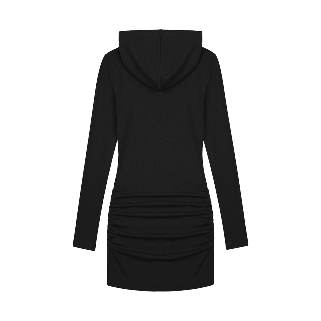 분트 드레이프 후드 미니 드레스 블랙(VOONT Drape Hood Mini Dress (BLACK)) - 2