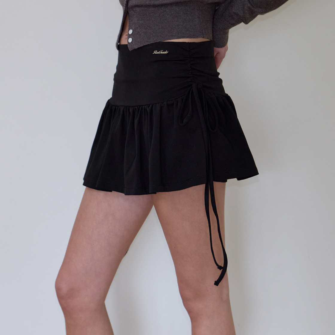 로제프란츠 사이드 셔링 미니 스커트 [블랙](Rosefrantz Side Shirring Mini Skirts [Black]) - 3