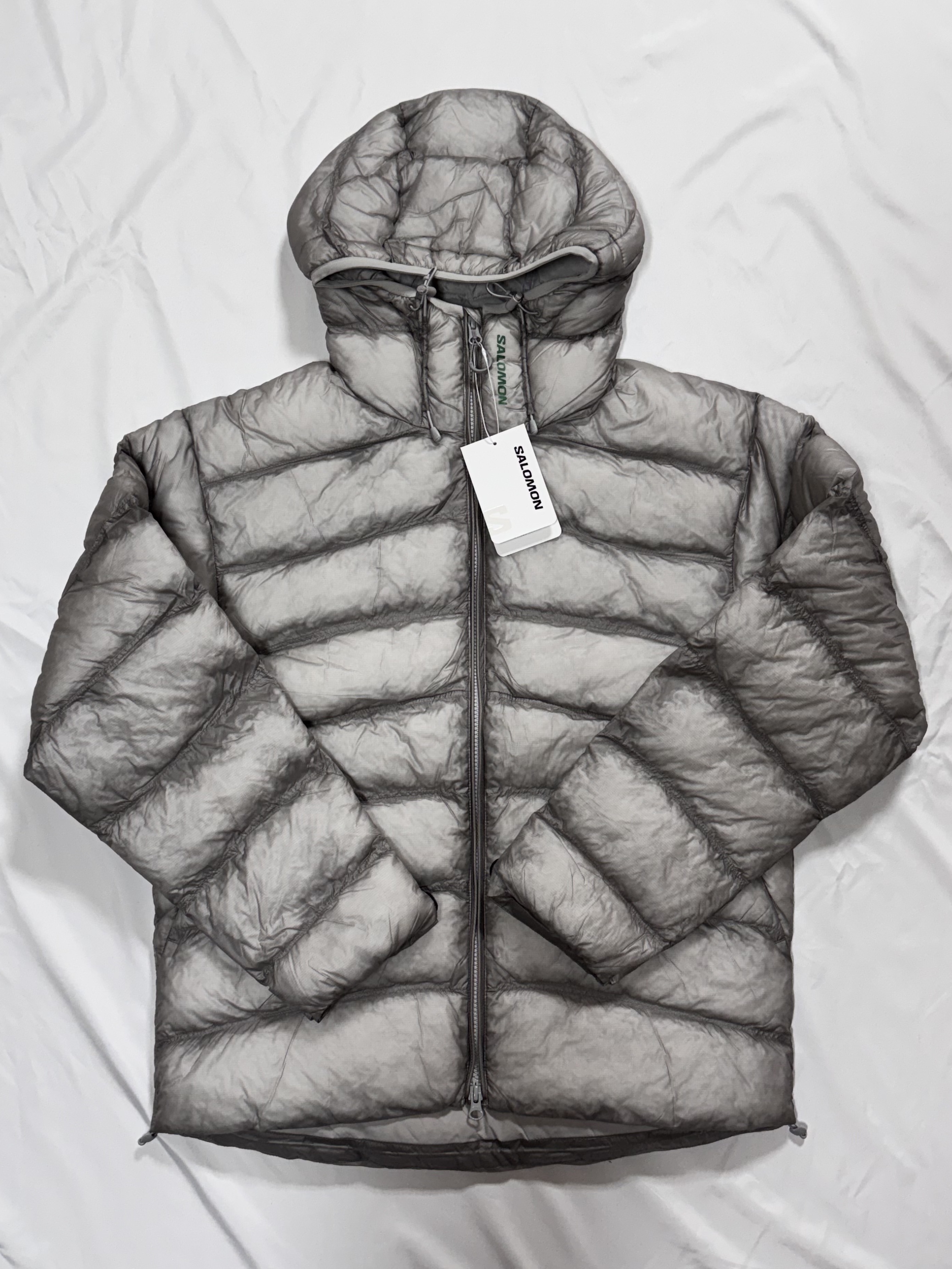 Salomon UNI Cross Insulation Jacket Light Grey 착용 스타일