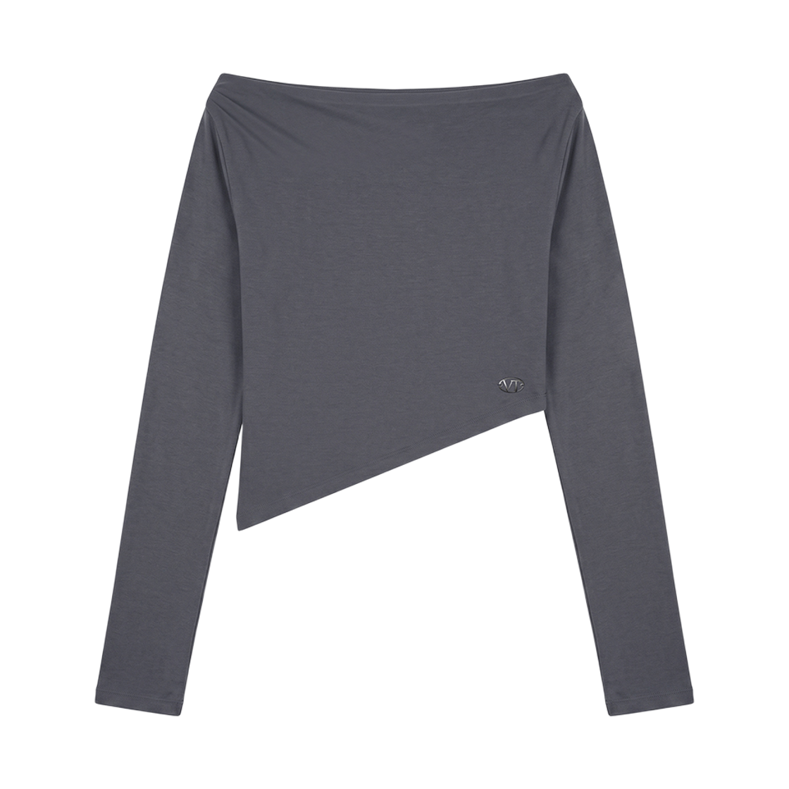 분트 슬라우치 오프숄더 롱슬리브 차콜(VOONT Slouchy Off-Shoulder Long Sleeve (CHARCOAL))