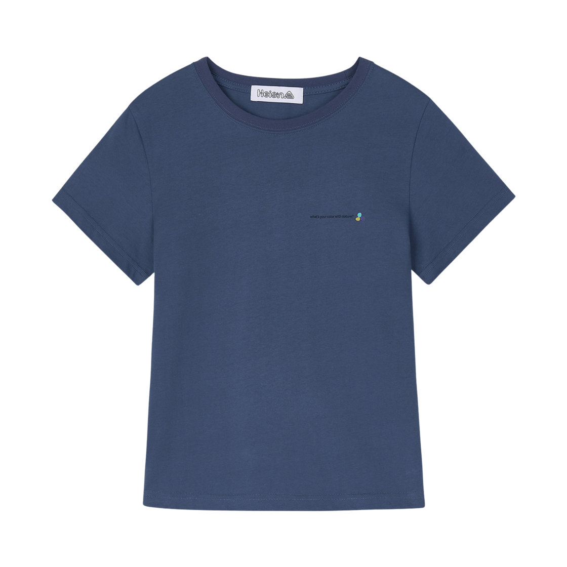 HIS26SS002TDABL Heisan Mini slogan T-shirt - Dawn Blue