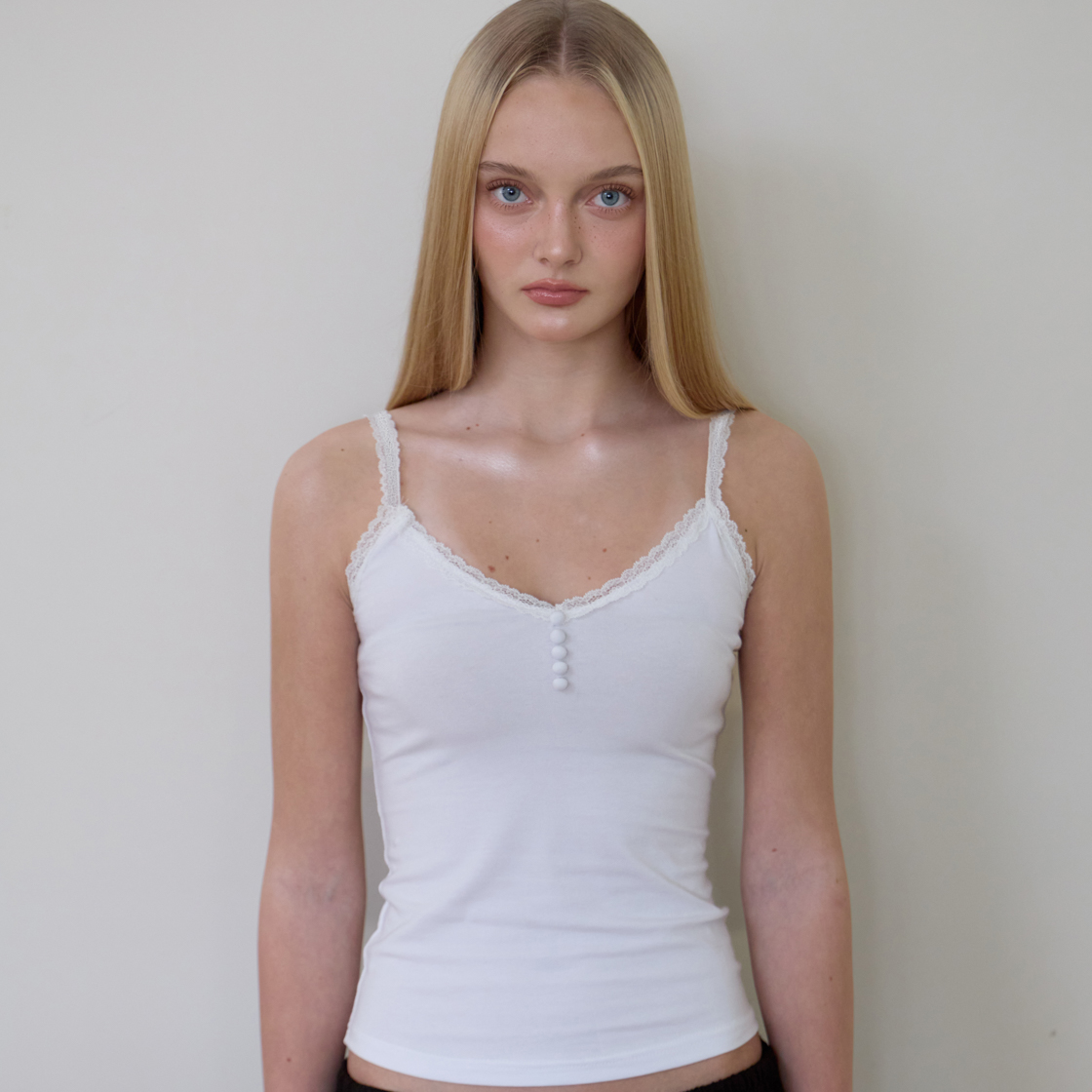 로제프란츠 버튼 레이스 슬리브리스 [아이보리](Rosefrantz Button Lace Sleeveless [Ivory]) - 5