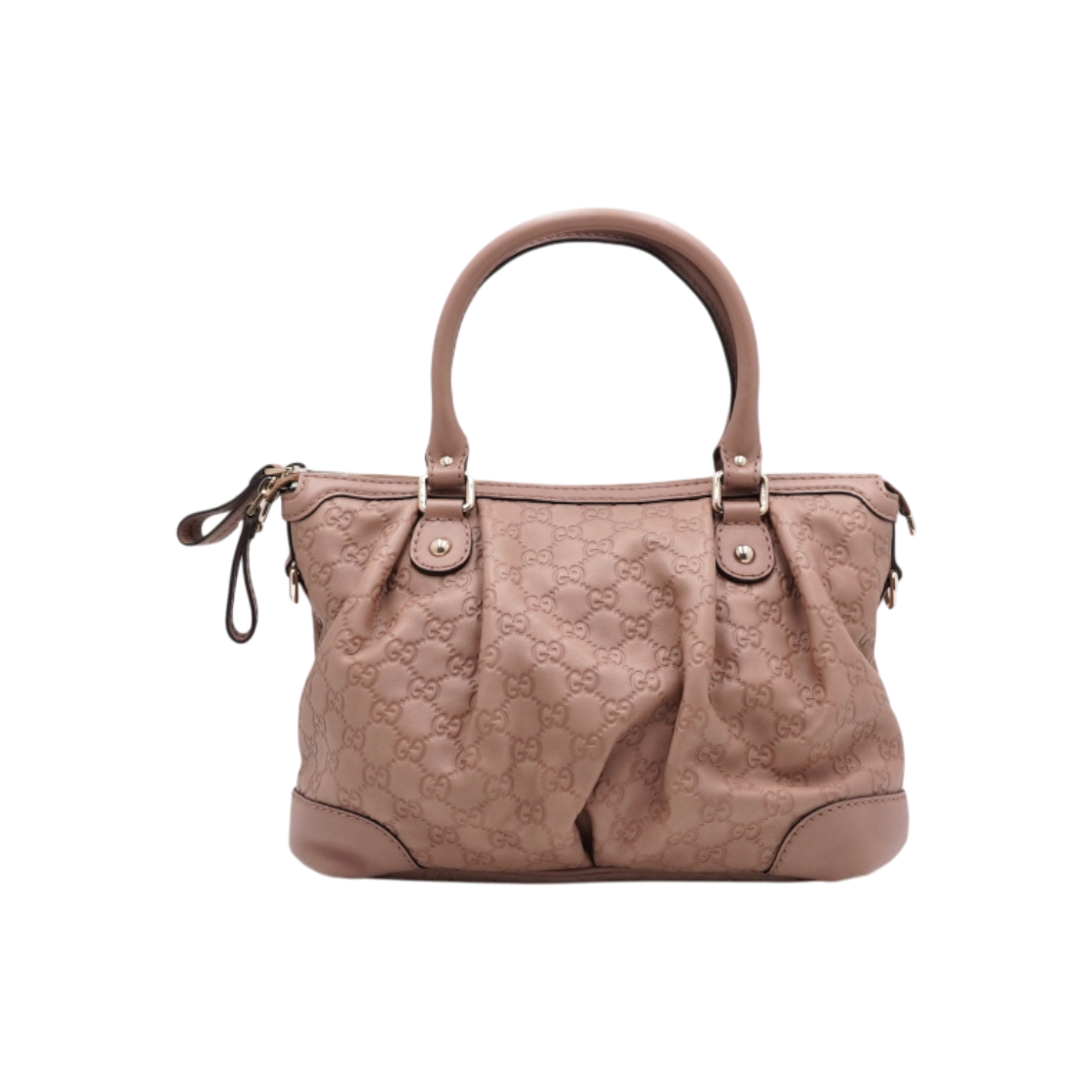 ITW3LBGVWWNN Gucci 247902 GG Logo Pink Leather Tote Bag