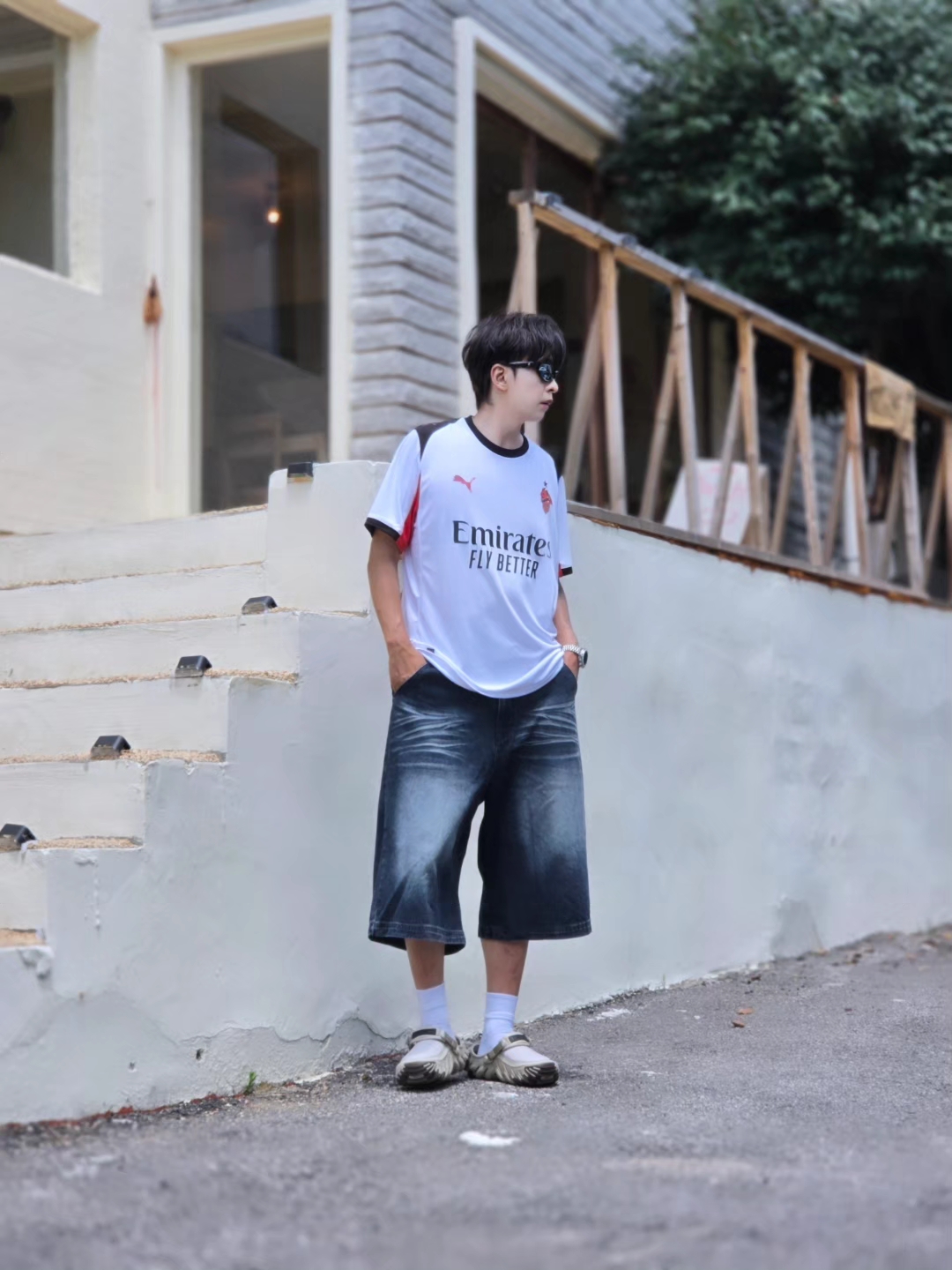 Puma AC Milan 2025/26 Away Replica Jersey White For All Time Red (Non Marking Ver.), Crocs Echo RO Ripstop Clog Bark 착용 스타일 - 1