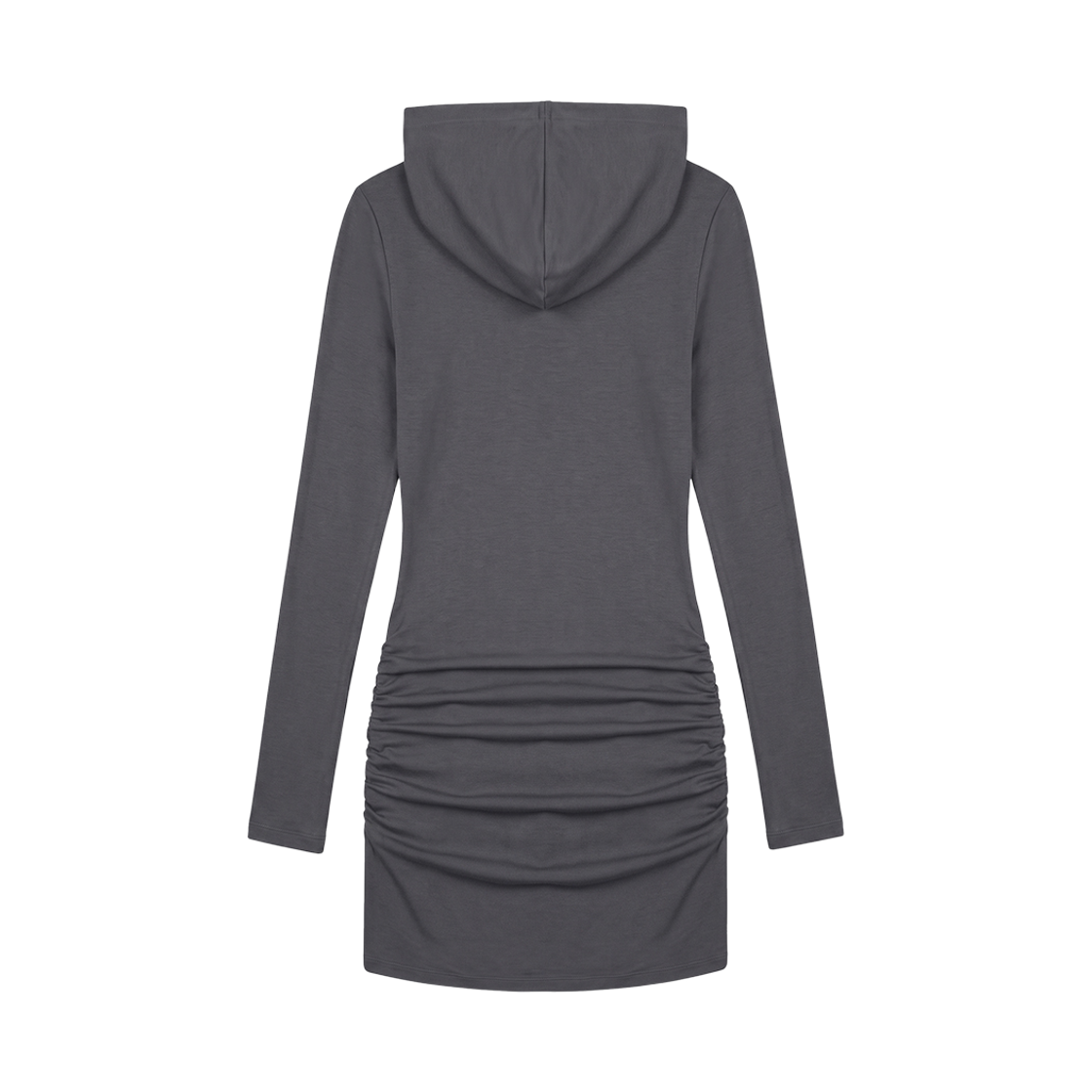분트 드레이프 후드 미니 드레스 차콜(VOONT Drape Hood Mini Dress (CHARCOAL)) - 2