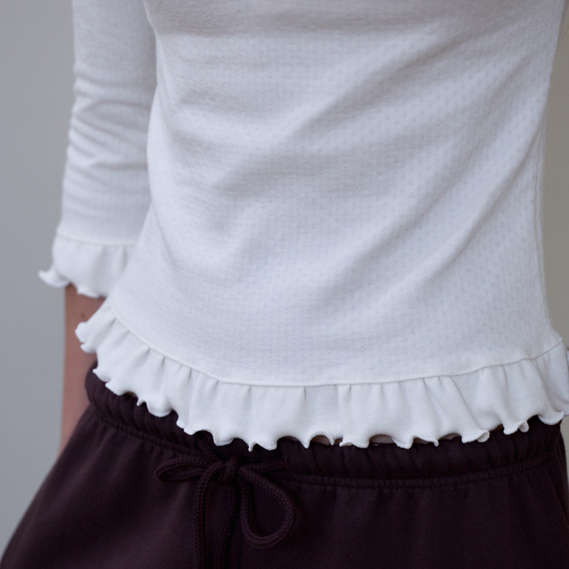 로제프란츠 프릴 쓰리쿼터 슬리브 [아이보리](Rosefrantz Frill Three-Quarter Sleeve [Ivory]) - 5