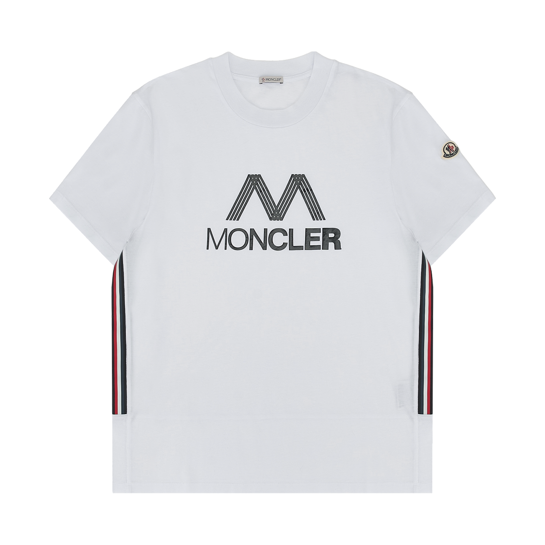몽클레르 트라이컬러 악센트 티셔츠 옵티컬 화이트 - 22SS(Moncler Tricolour Accent T-Shirt Optical White - 22SS) - 1