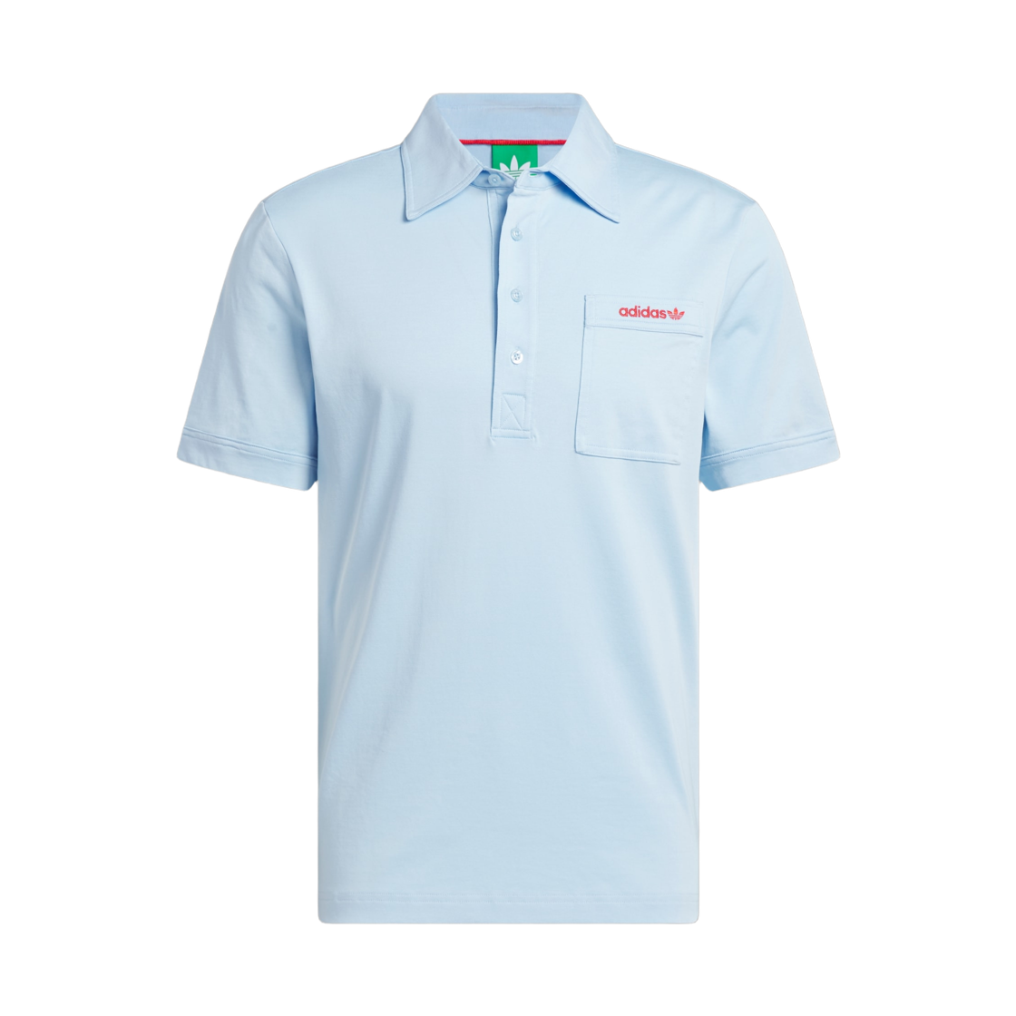 JI9112 Adidas Archive Pocket Polo Shirt Clear Sky - KR Sizing
