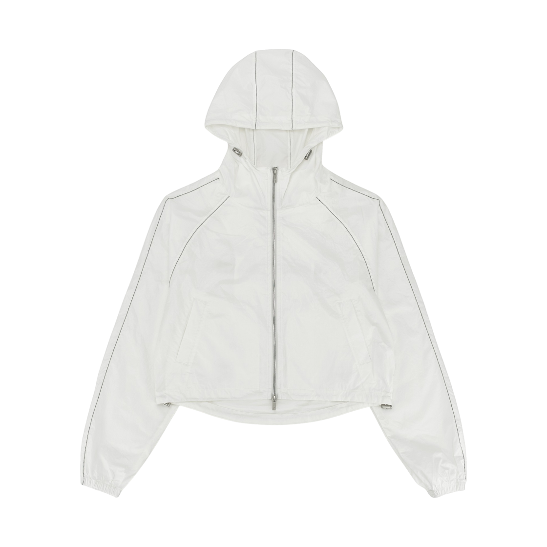 MK2500JP039VWH (W) Matin Kim Matin Crop Hoody Coating Jumper In White