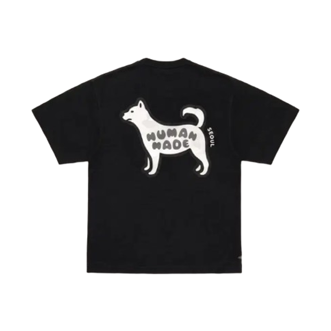 HM31TE043 Human Made Animal Graphic T-Shirt Jindo Dog Black - Seoul Store Exclusive