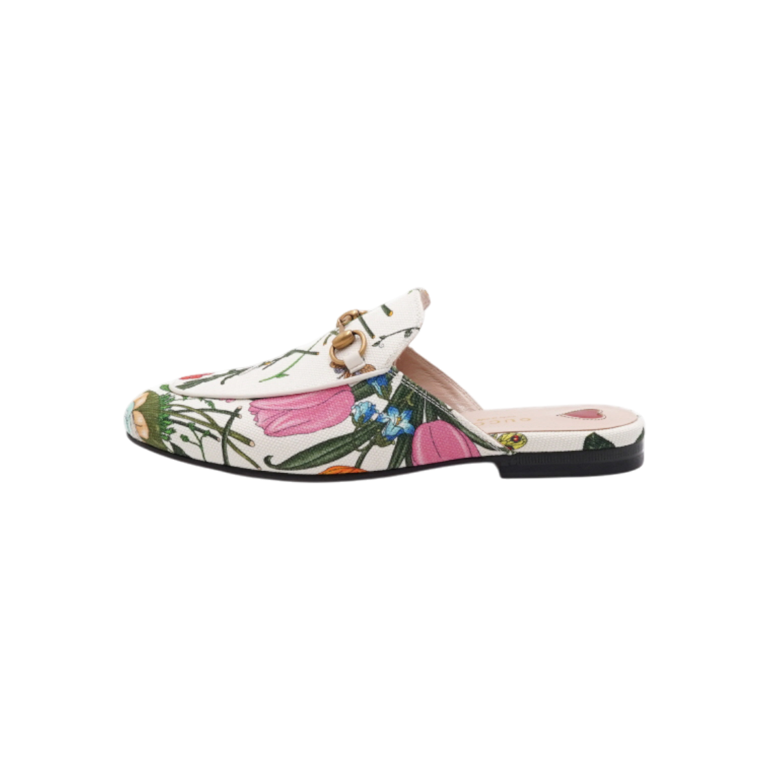 ITSGR78WV5I4 Gucci Flower Heart Horsebit Mules
