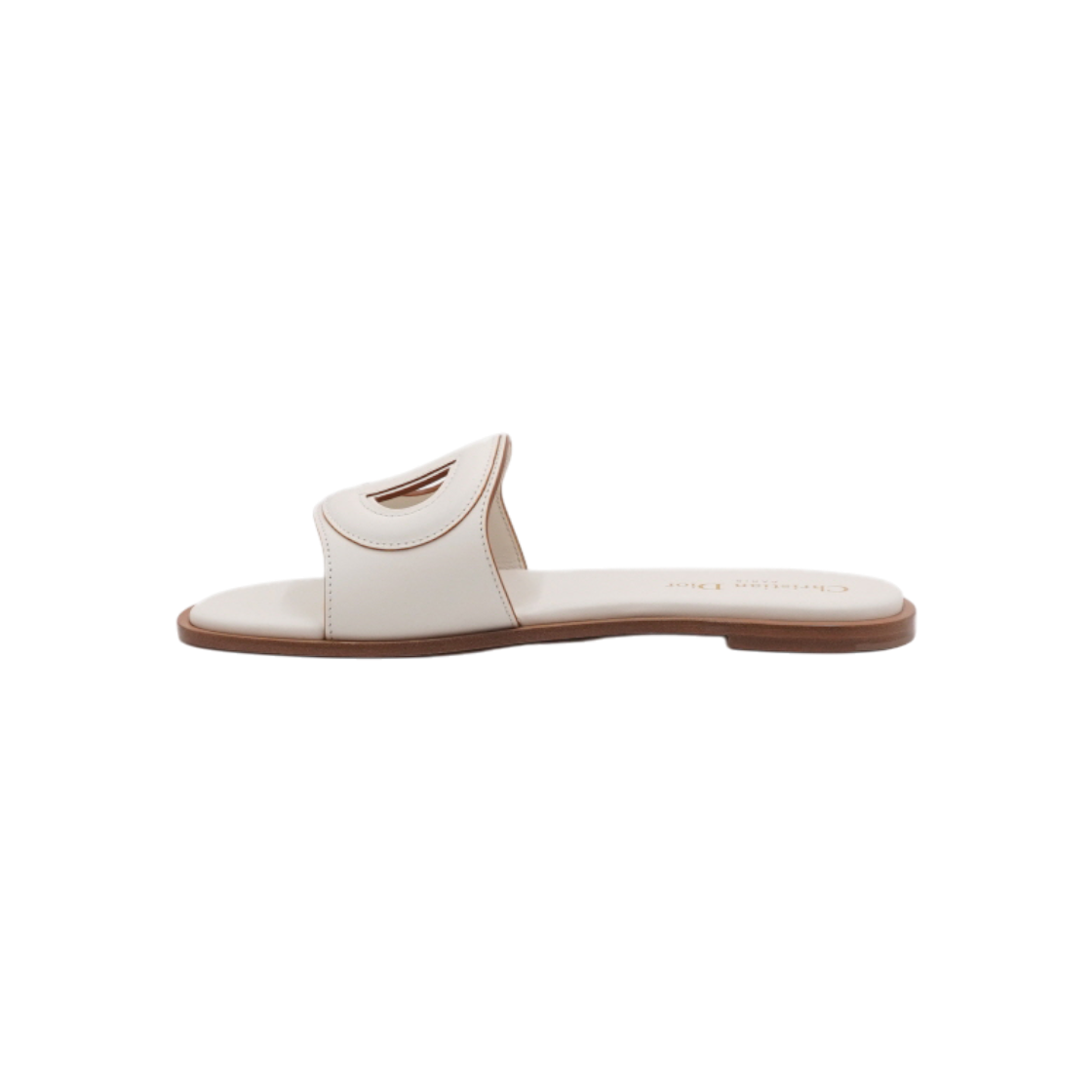 ITBCL76GVAC2 Dior White Calfskin Declub Mule Slippers