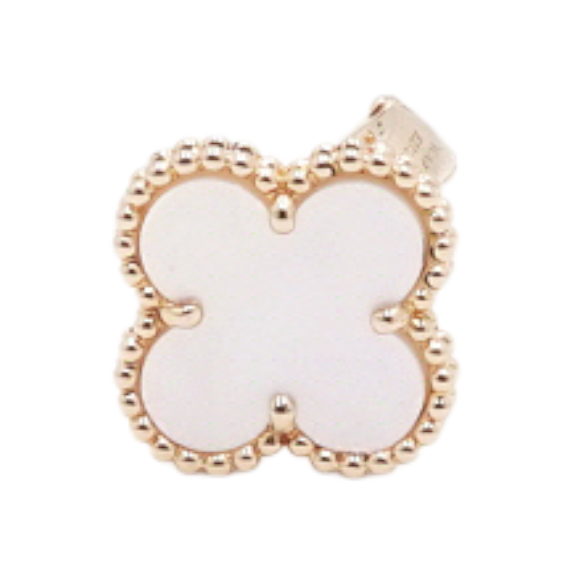 ITHDGWVVQD8F Van Cleef & Arpels Alhambra Vintage Single Earring 18K Yellow Gold Mother of Pearl
