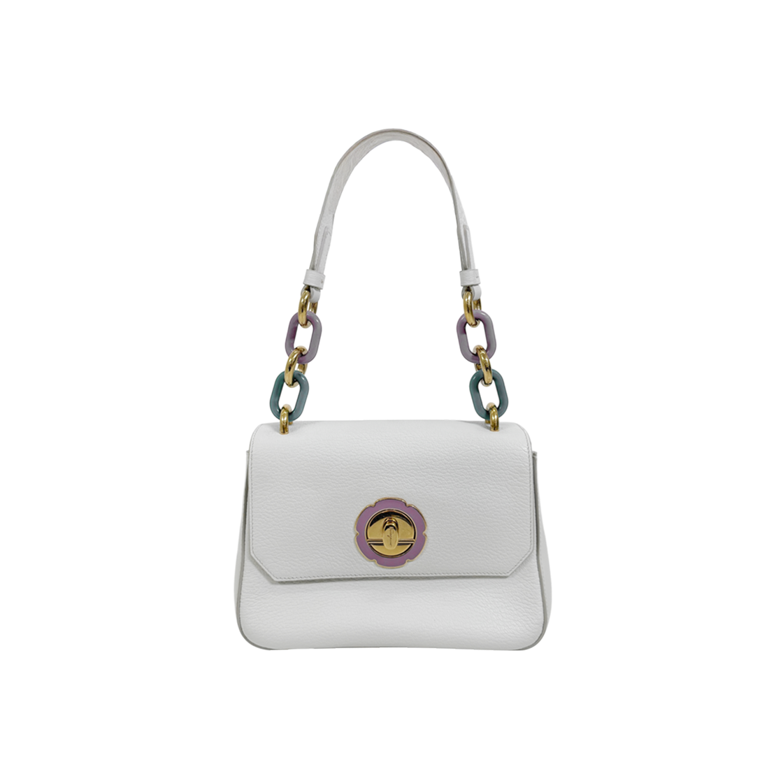 ITUSOO35GNGL Ferragamo Lexi Leather Shoulder Bag White 21 G844