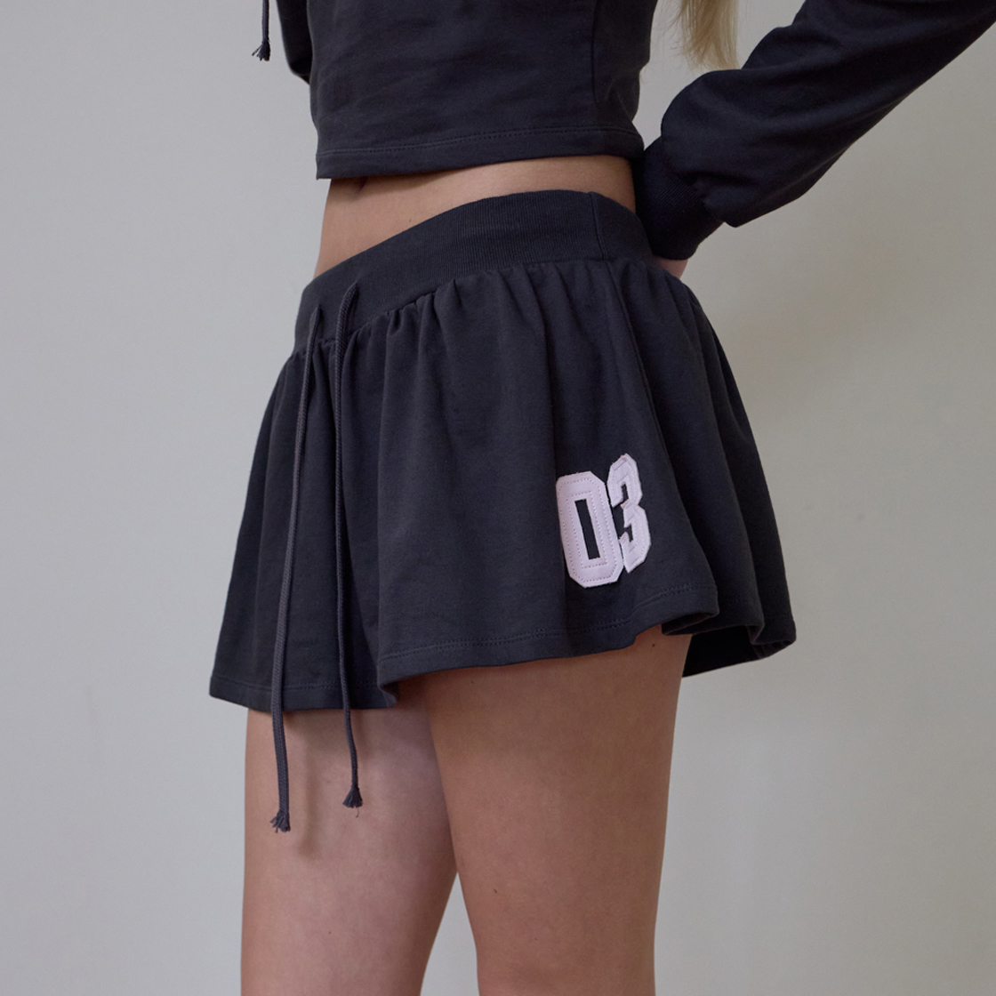 로제프란츠 패치워크 미니 스커트 [차콜](Rosefrantz Patchwork Mini Skirt [Charcoal]) - 3
