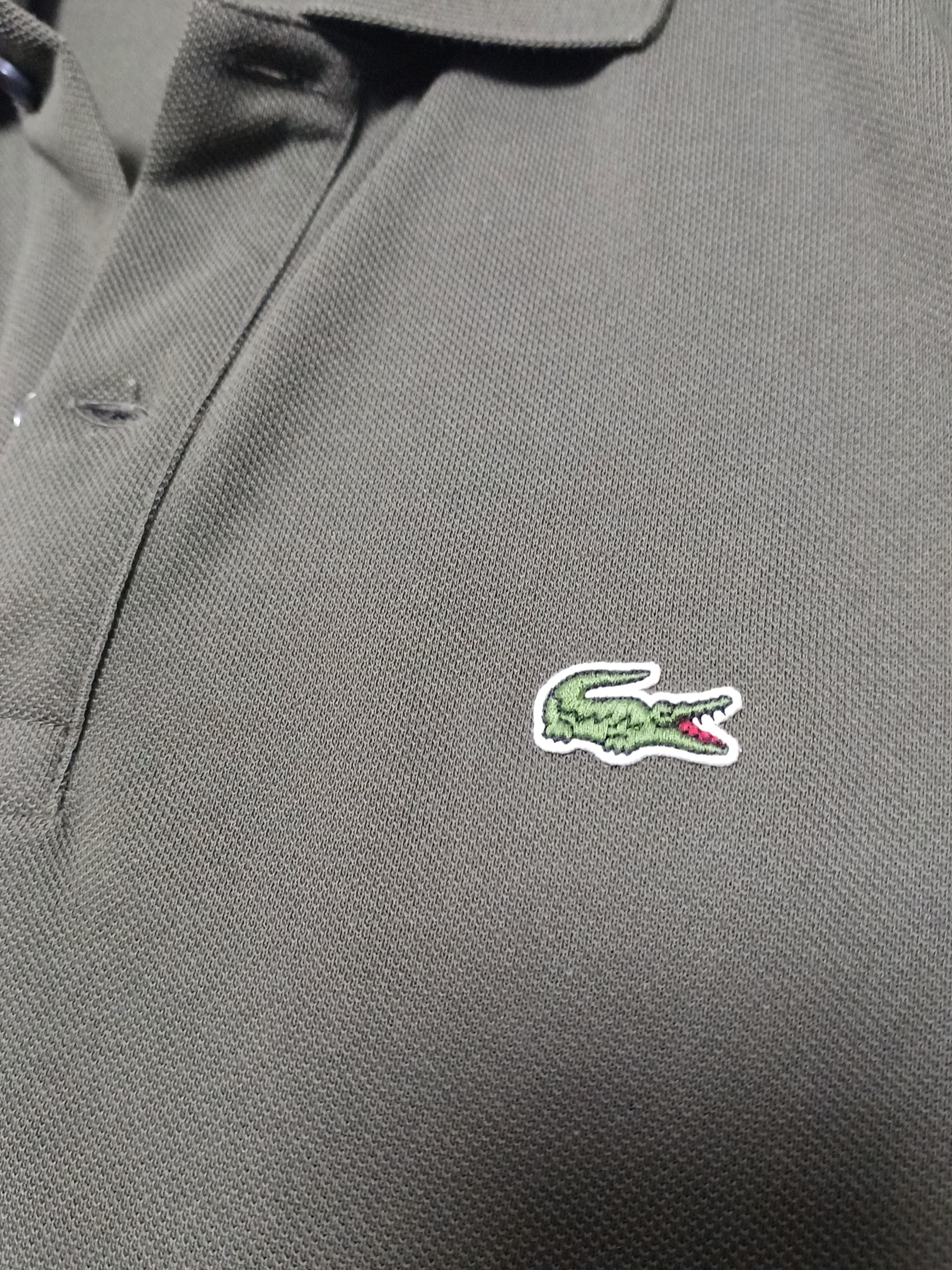 Lacoste Classic Fit L.12.12 Original Polo Shirt Dark Khaki Green 착용 스타일