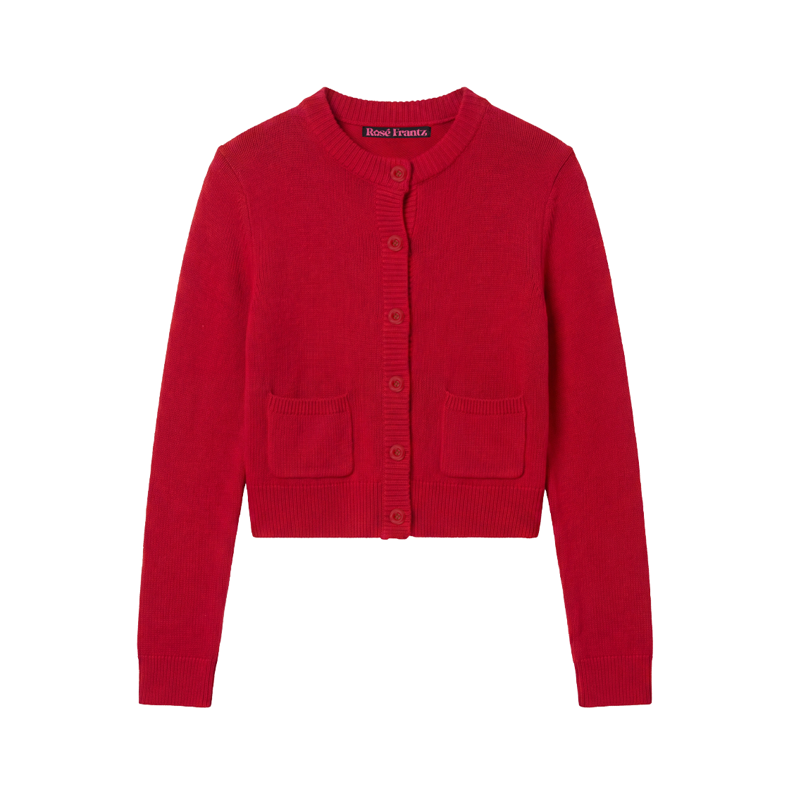 RS26FCD104RRD Rosefrantz Double Pocket Cardigan [Rose Red]
