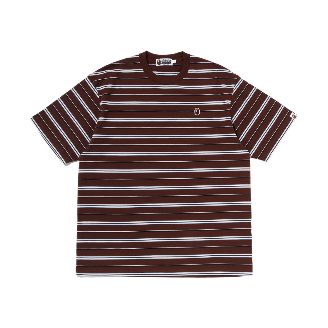 - BAPE One Point Stripe Relaxed Fit T-Shirt Brown