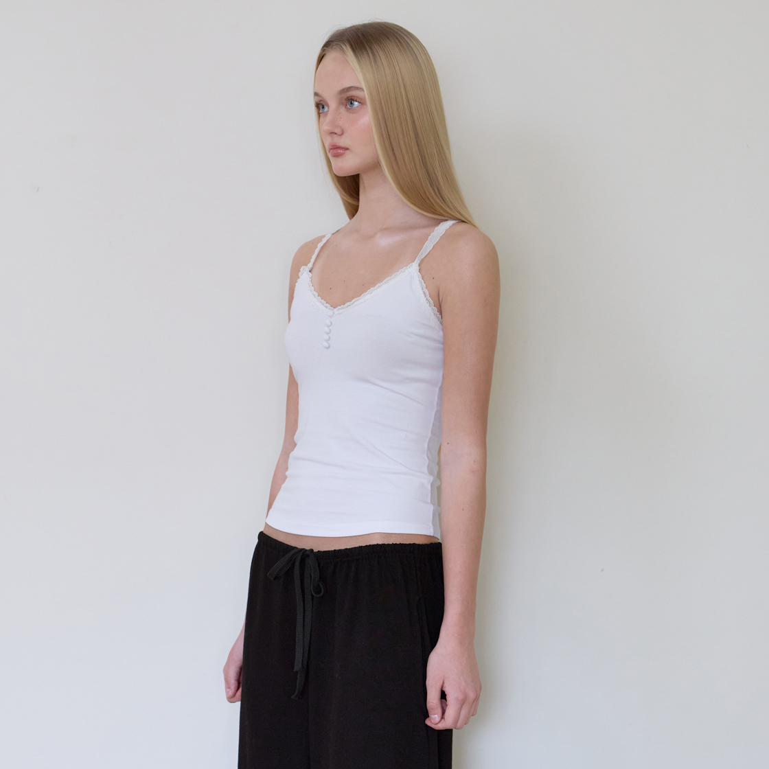 로제프란츠 버튼 레이스 슬리브리스 [아이보리](Rosefrantz Button Lace Sleeveless [Ivory]) - 3
